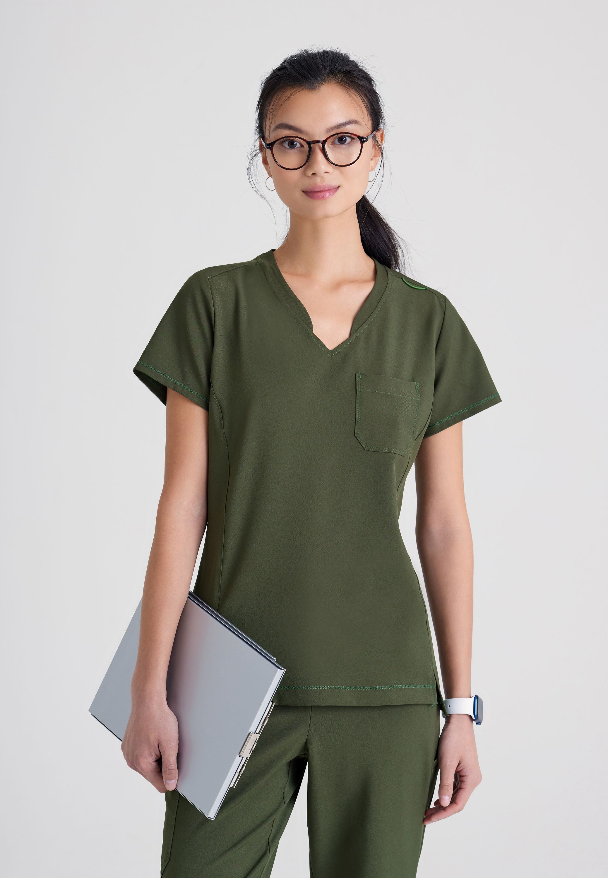 Women's Stylish Sway Scrub Top - Sizes 2XL to 5XL - Perfect for Nurses, Medical Professionals & Healthcare Workers