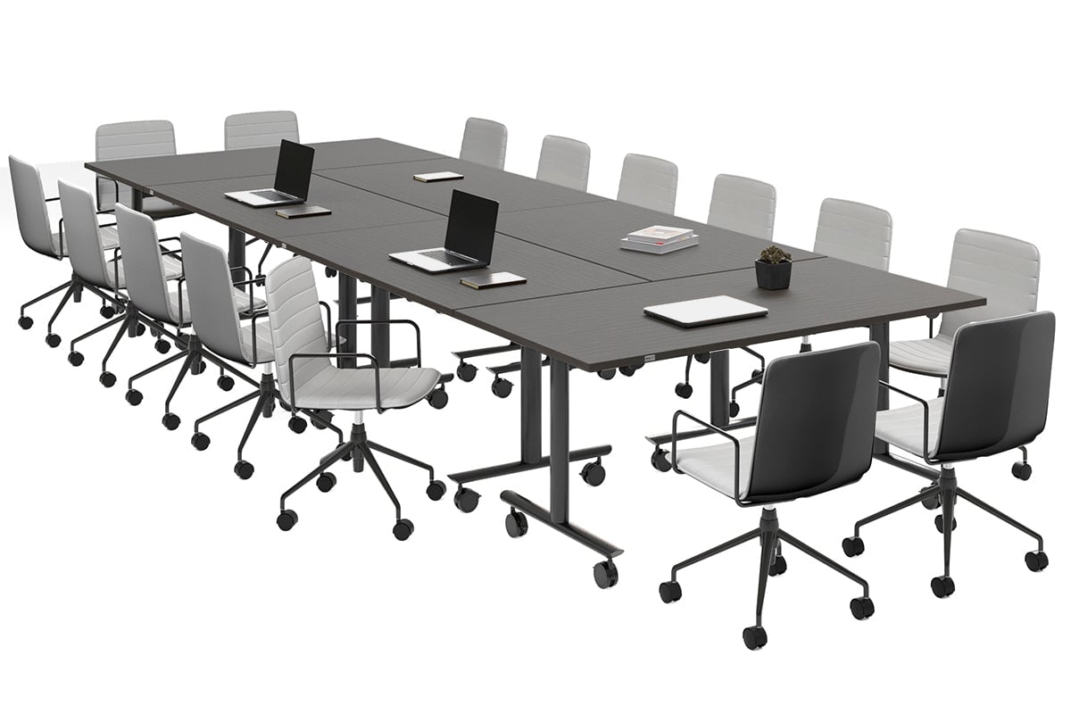 Solana Multi 6-Person Flip Top Folding Table - 4200L x 1400W - Space-Saving Dining & Conference Table for Home, Office & Events