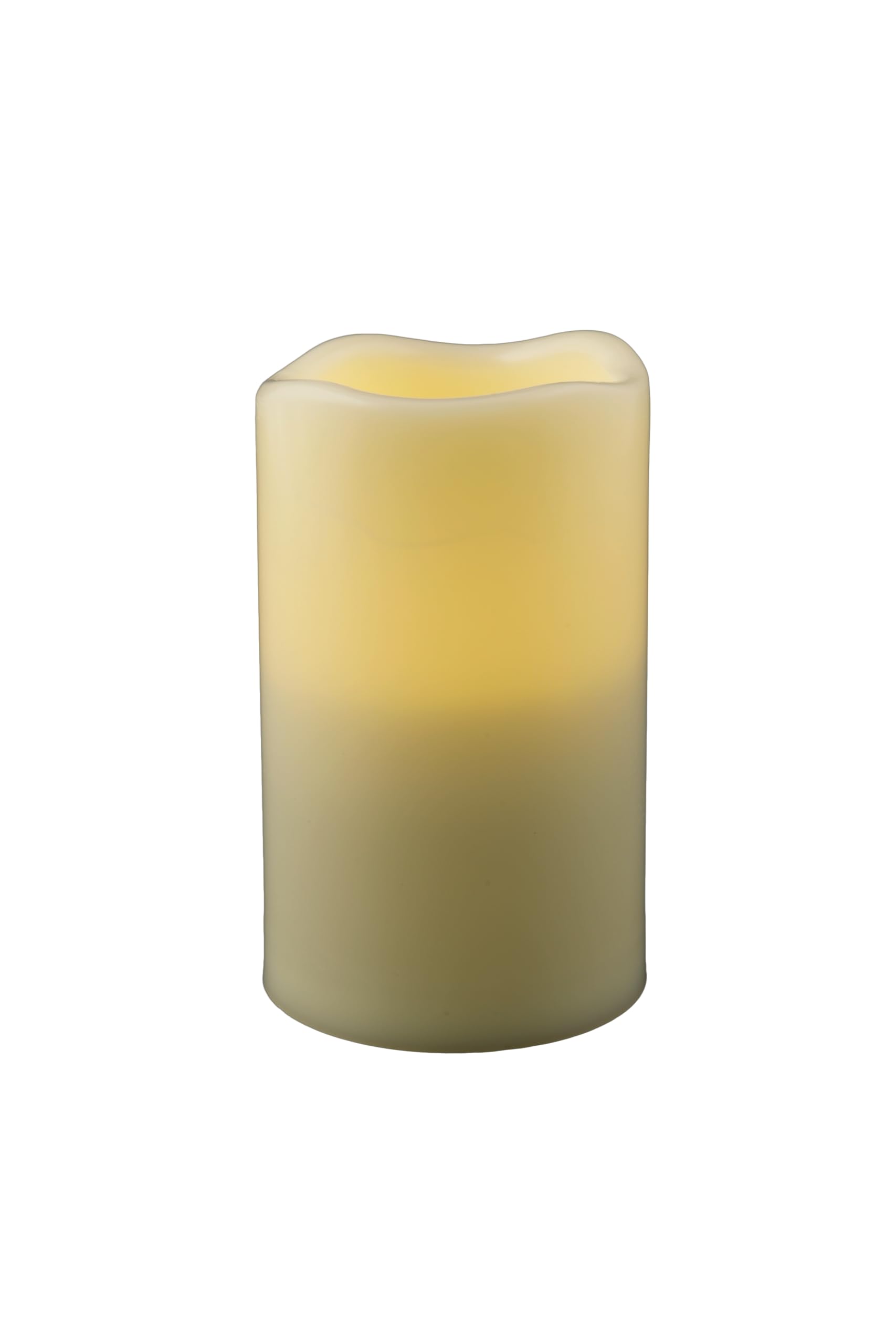 Flickering Flameless LED Candles with Timer - Ivory Battery Operated Candles for Home Decor, Wedding, Party - 4 & 8 Hour Settings, Melted Wax Design (3