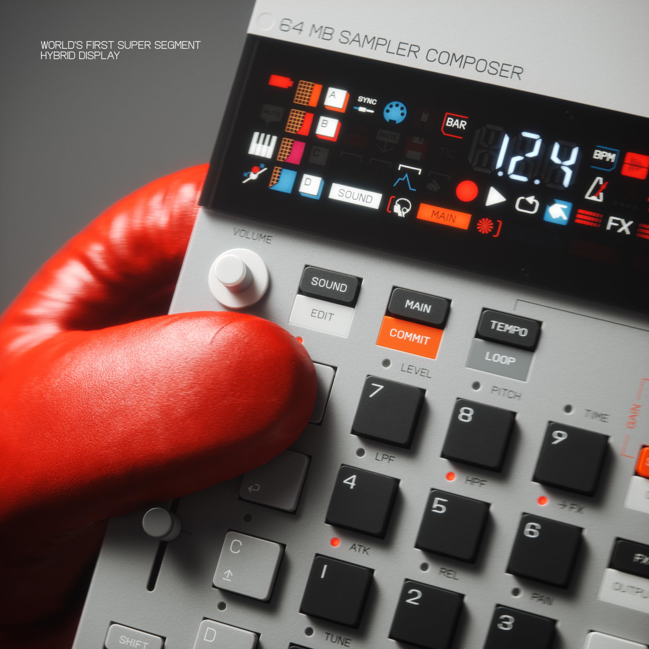 Teenage Engineering EP-133 K.O. II Sampler & Drum Machine with Built-in Mic, Effects & Sequencer - Perfect for Music Production, Live Performances & Beat Making