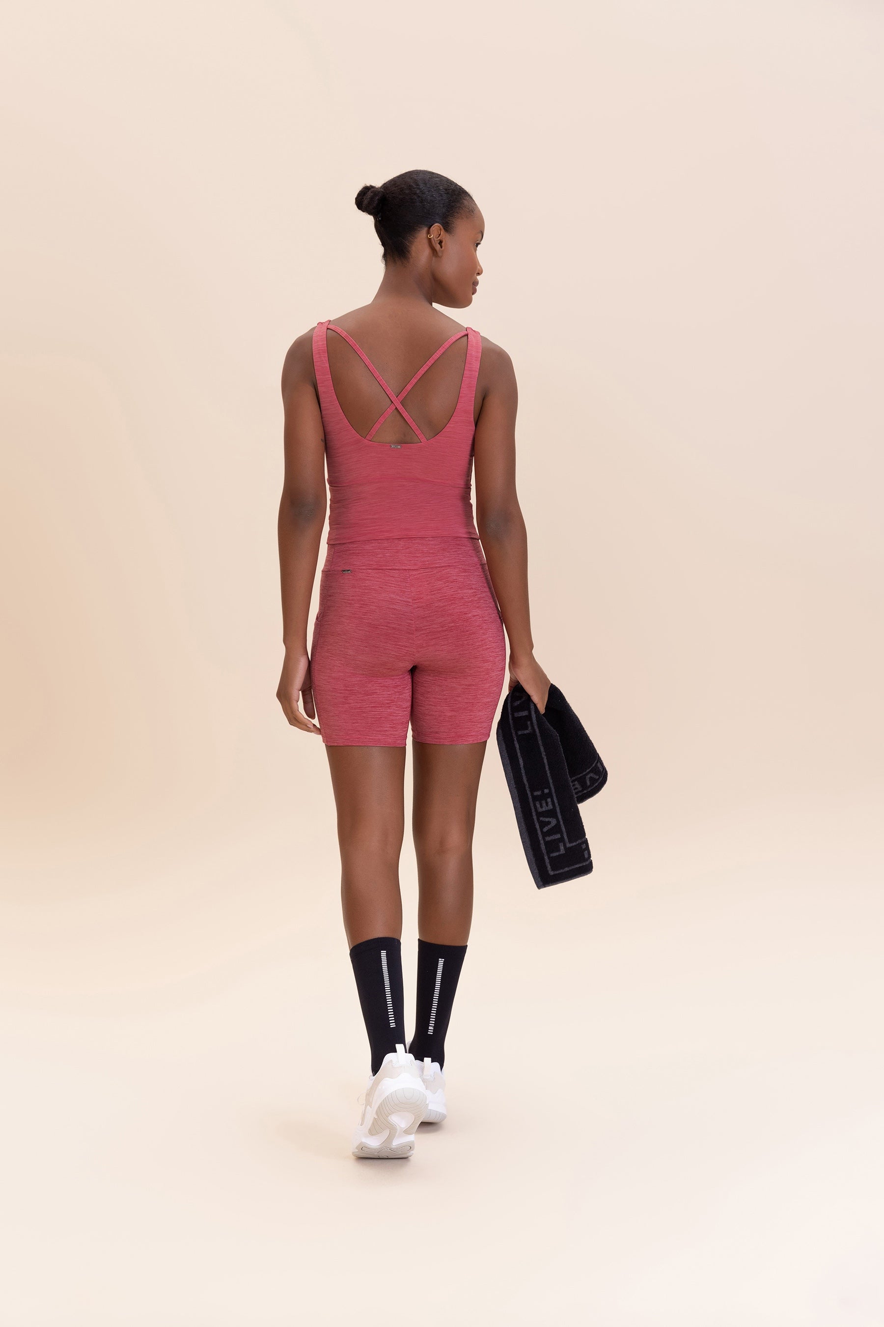 Cropped Cross Melange Tank Top for Women - Soft Breathable Fabric, Casual & Workout Wear - Perfect for Yoga, Gym, and Summer Outfits