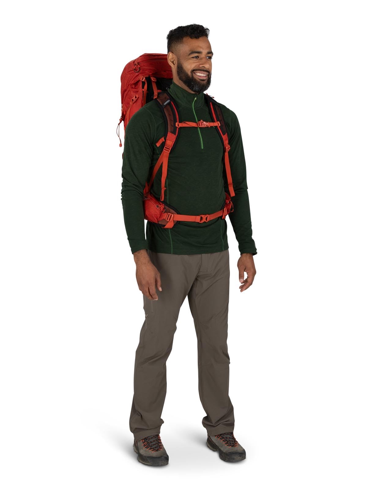 Osprey Talon Pro 40L Men's Hiking Backpack with Hipbelt - Lightweight Trekking Pack for Outdoor Adventures, Mars Orange, S/M - Perfect for Day Hikes, Camping & Travel Gear