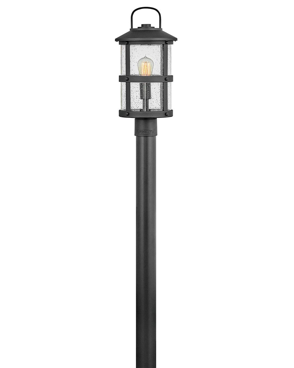 Hinkley Lakehouse Collection Black LED Outdoor Lantern - 12V 3.50W Low Voltage Post Top or Pier Mount Light for Patio, Garden & Entryway Lighting