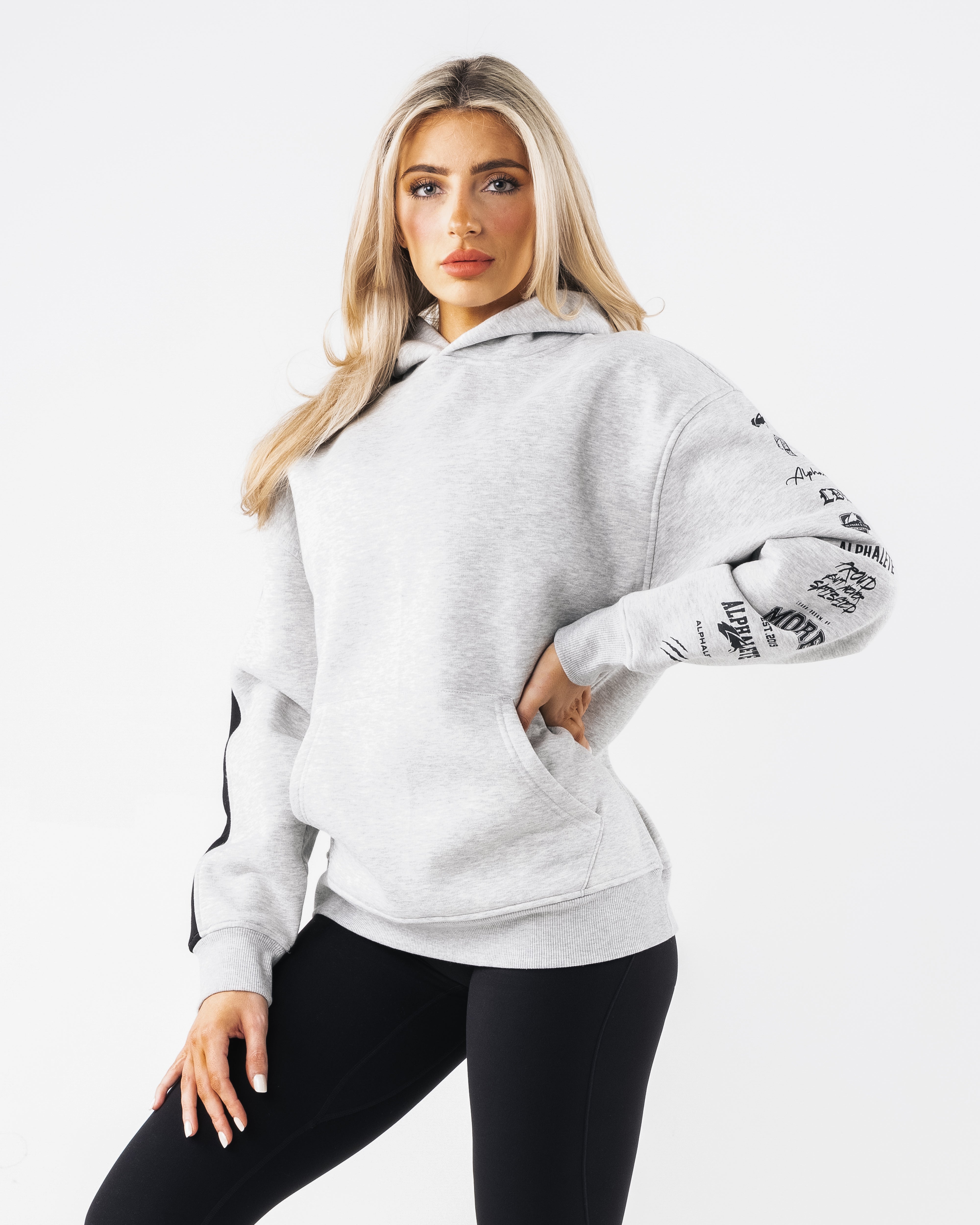 Core Stripe Hoodie for Men & Women - Soft Heather Grey Pullover Sweatshirt | Casual Streetwear, Loungewear, and Outdoor Activities