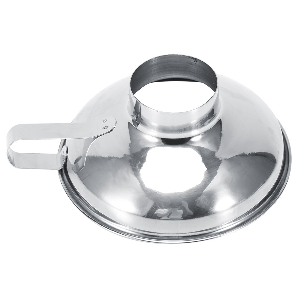 Premium Stainless Steel Wide Mouth Funnel - Rust Resistant Kitchen Canning Funnel with Handle for Liquids, Solids, Jars - Ideal for Home Brewing, Cooking, Preserving & DIY Projects (Small Size)