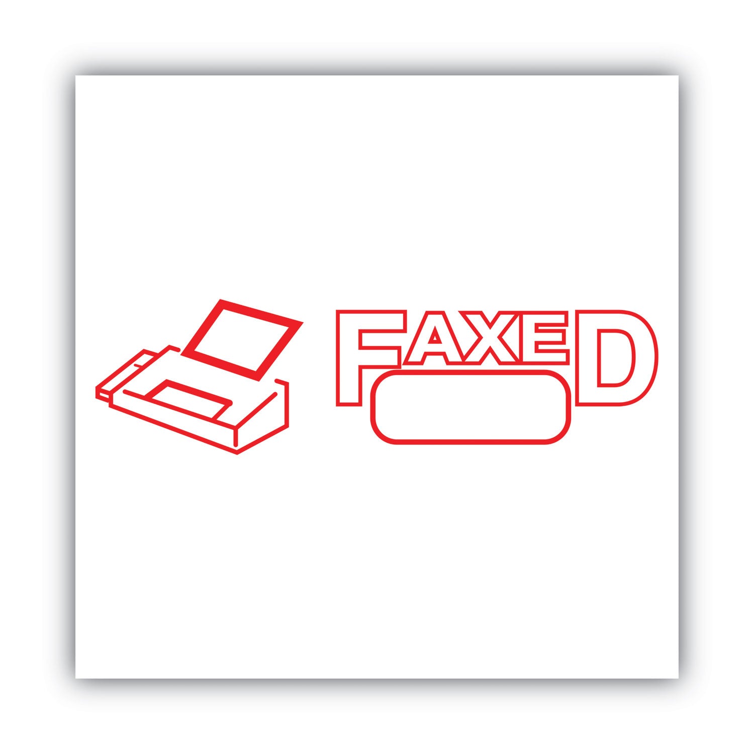 ACCUSTAMP2® Pre-Inked Shutter Stamp - Red Faxed Design (1.63