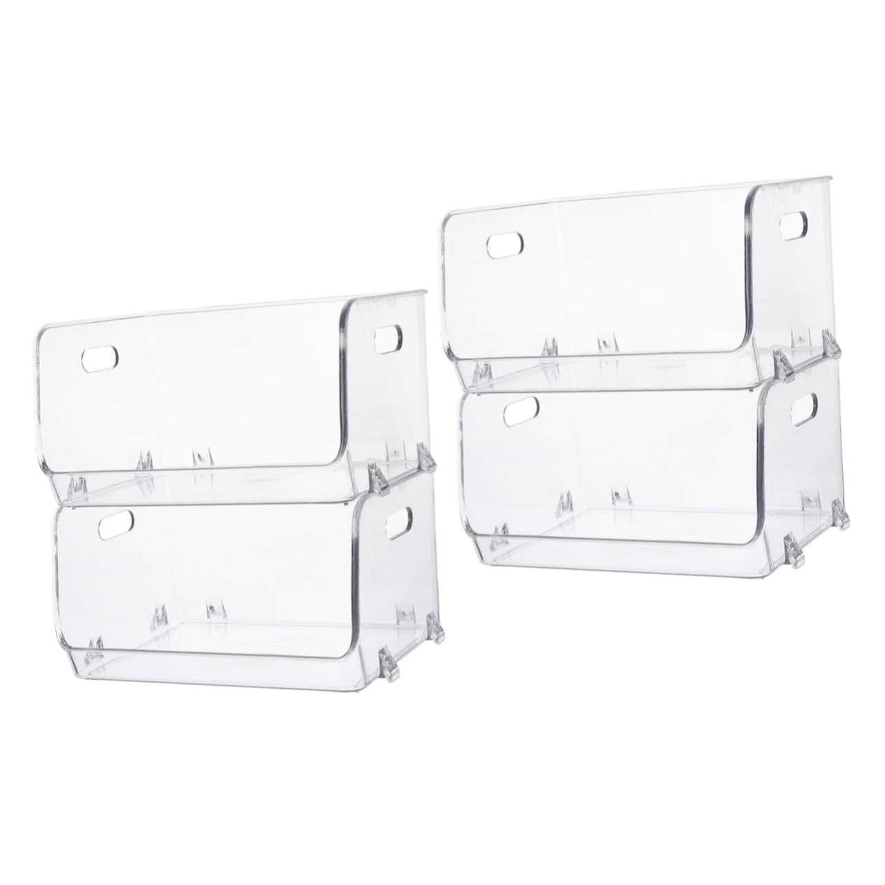4-Piece Double Storage Rack for Makeup Organizer | Tabletop Vanity Display Stand with Baskets | Perfect for Cosmetics, Jewelry & Pet Supplies Organization | Bathroom, Bedroom & Salon Storage Solution