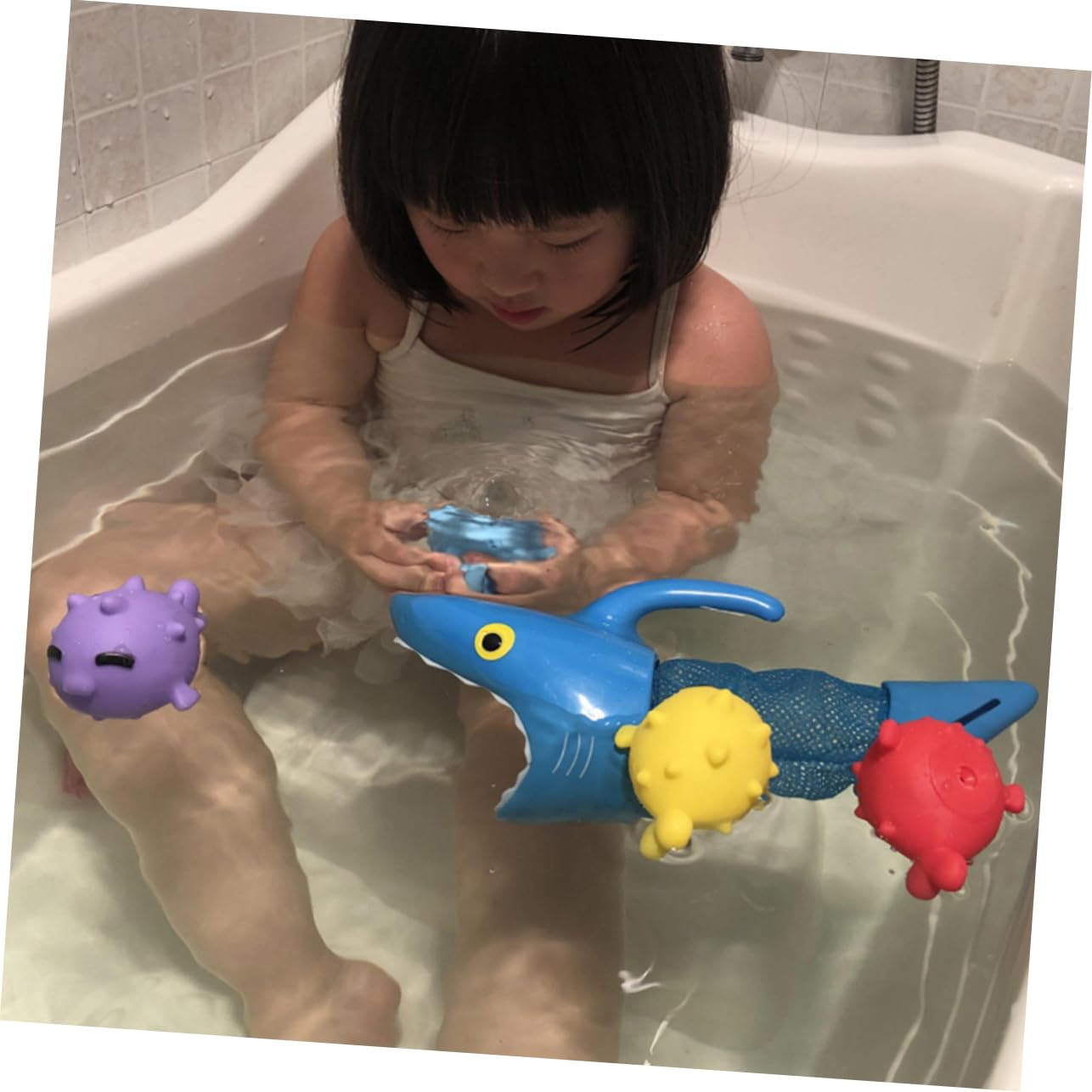VICASKY 15 Pcs Girls Bath Toys Set - Floating Animal Shower Toys, Ocean Life Water Scoop & Bath Time Fun for Toddlers - Perfect for Bathtub Play, Pool Parties & Sensory Learning