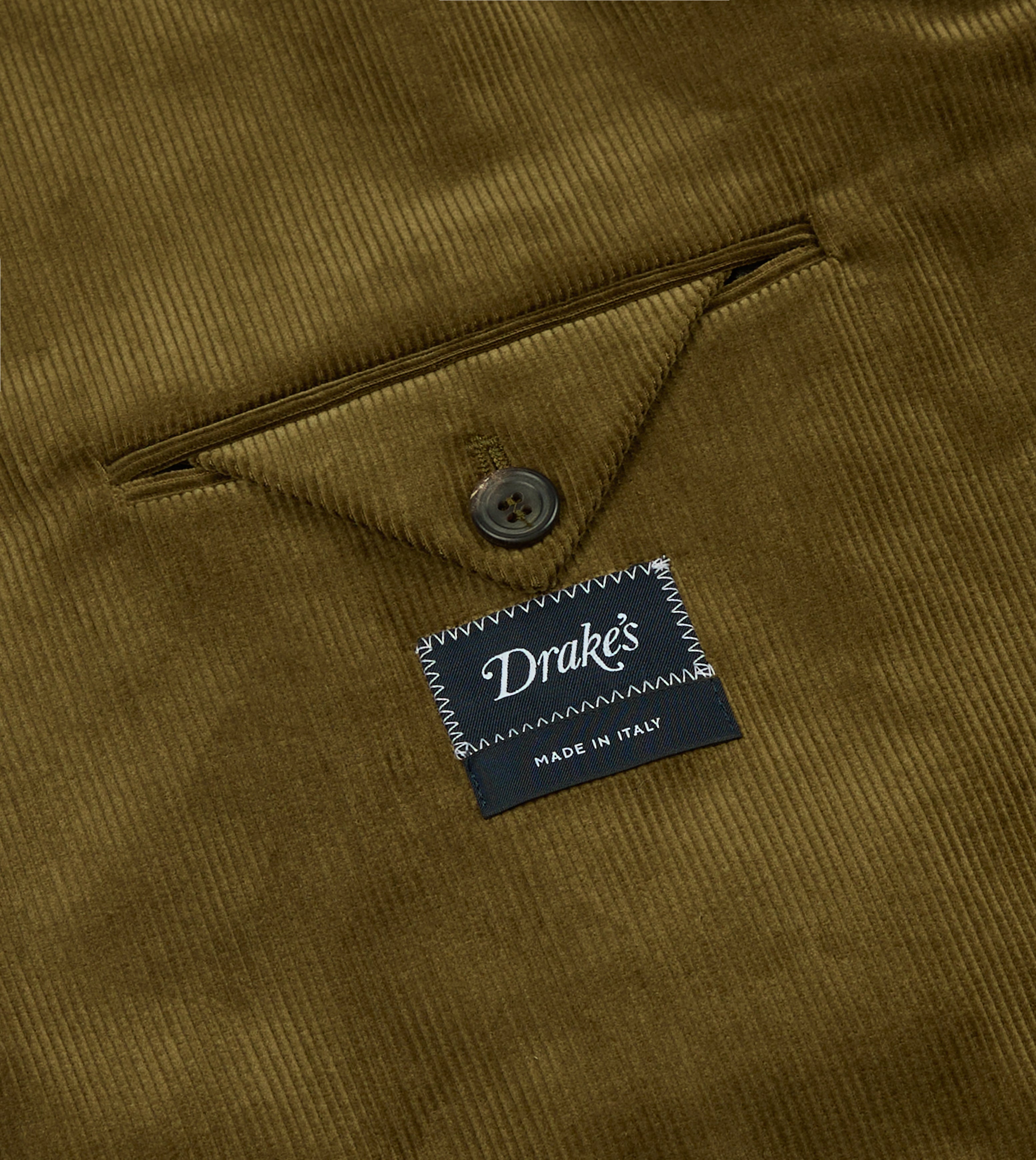 Olive Green Mid Wale Cotton Corduroy Tailored Jacket for Women - Stylish Fall & Winter Outerwear for Casual and Office Wear