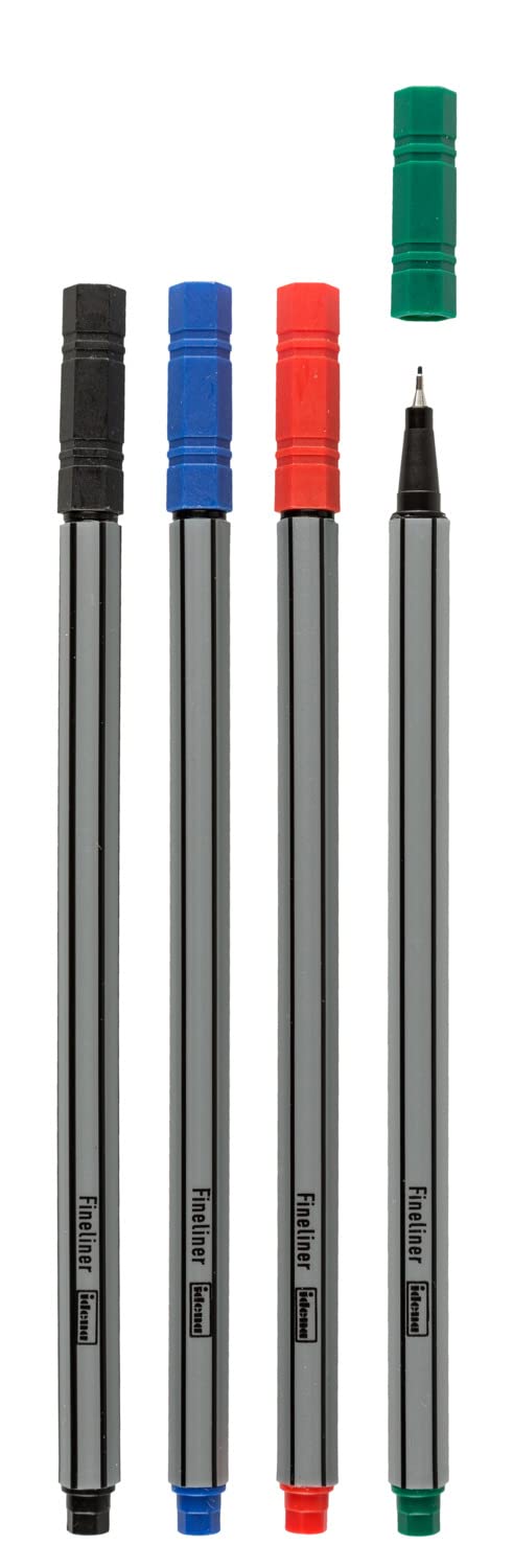 0.4mm Fine Liner Pens - Set of 4 Artist Drawing Pens for Sketching, Doodling & Calligraphy - Perfect for Bullet Journaling, Note Taking & Art Projects