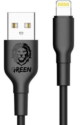 Premium Green Lion USB A to Lightning Cable - Fast Charging & Data Sync for iPhone, iPad - Perfect for Home, Office & Travel