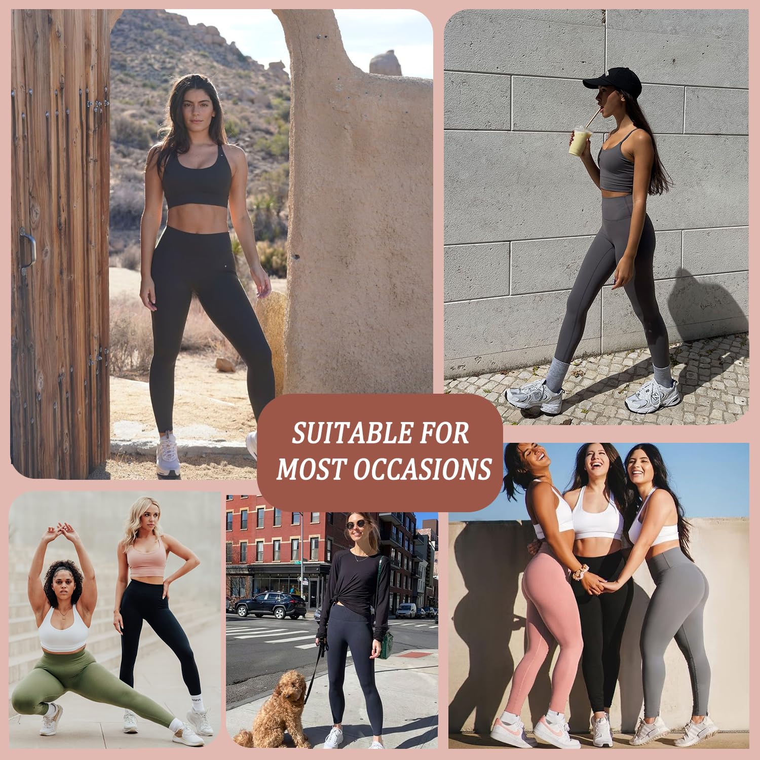 7 Pack High Waisted Leggings for Women - Tummy Control Yoga Pants with Soft Fleece Lining, Workout & Athletic Wear for Gym, Running & Lounge
