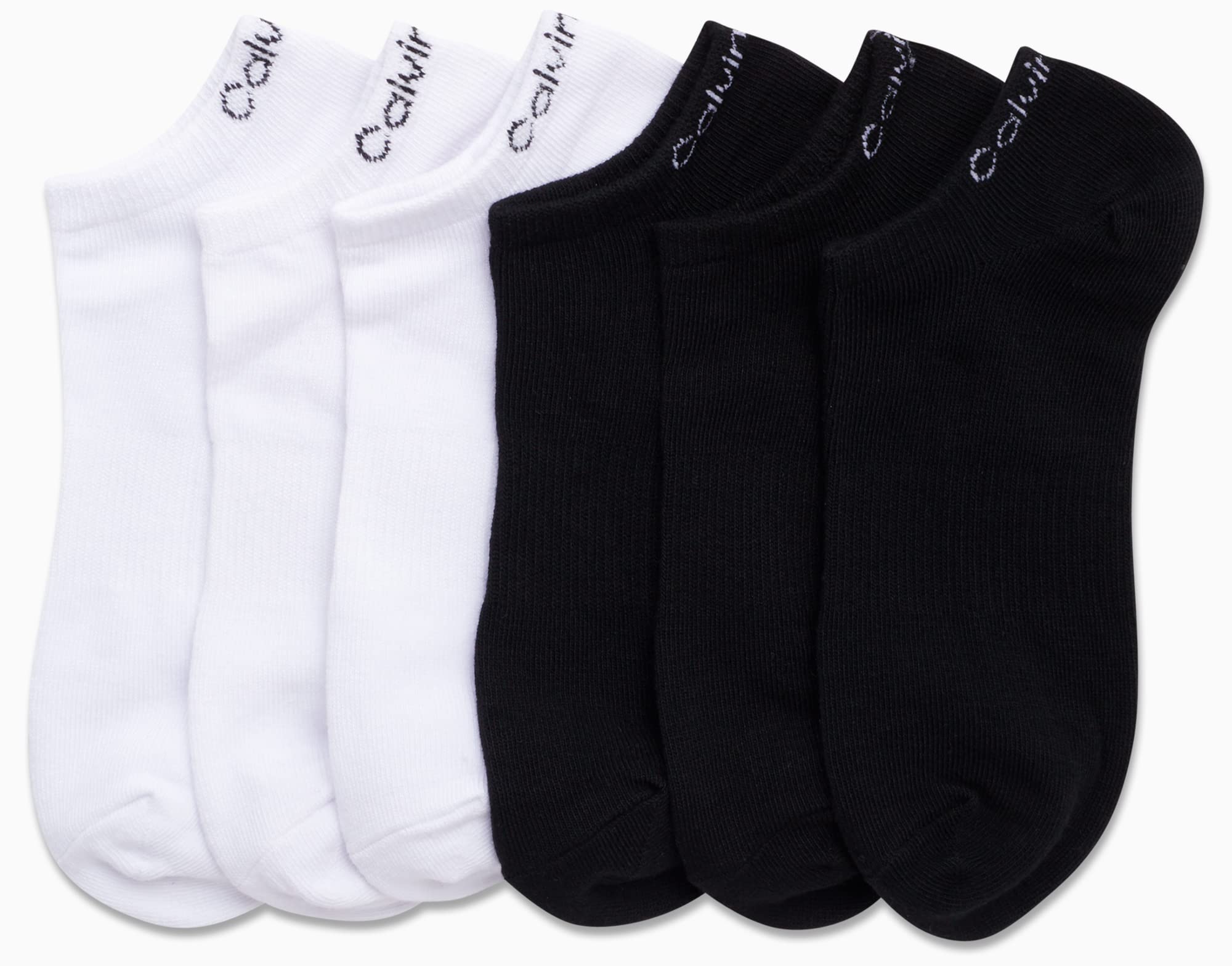 Calvin Klein Women's No Show Socks 6-Pack - Lightweight for Sneakers & Loafers