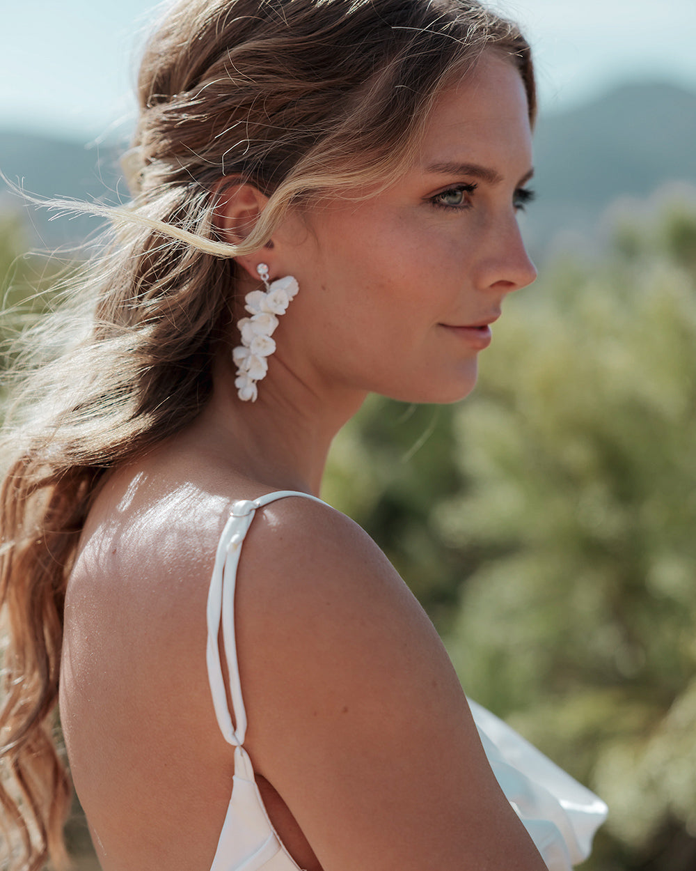 Irena Floral Earrings for Women - Elegant Handmade Dangle Earrings with Flower Design - Perfect for Weddings, Parties & Everyday Wear