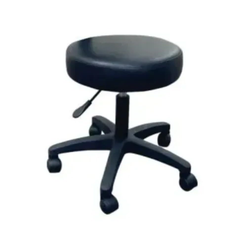 Sammons Preston Pneumatic Therapy Stool with Dense Foam Cushion - Black Swivel Rolling Stool with Wheels for Extra Support & Comfort | Ideal for Clinical, Hospital, Physical Therapy & Home Healthcare Use | Lower Body Support Mobility Stool