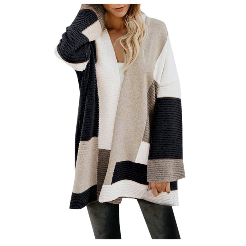 Women's Winter Long Sleeve Casual Loose Knit Sweater Pullover Coat Top - Warm Cozy Oversized Cardigan for Women - Perfect for Office, Travel & Outdoor Activities