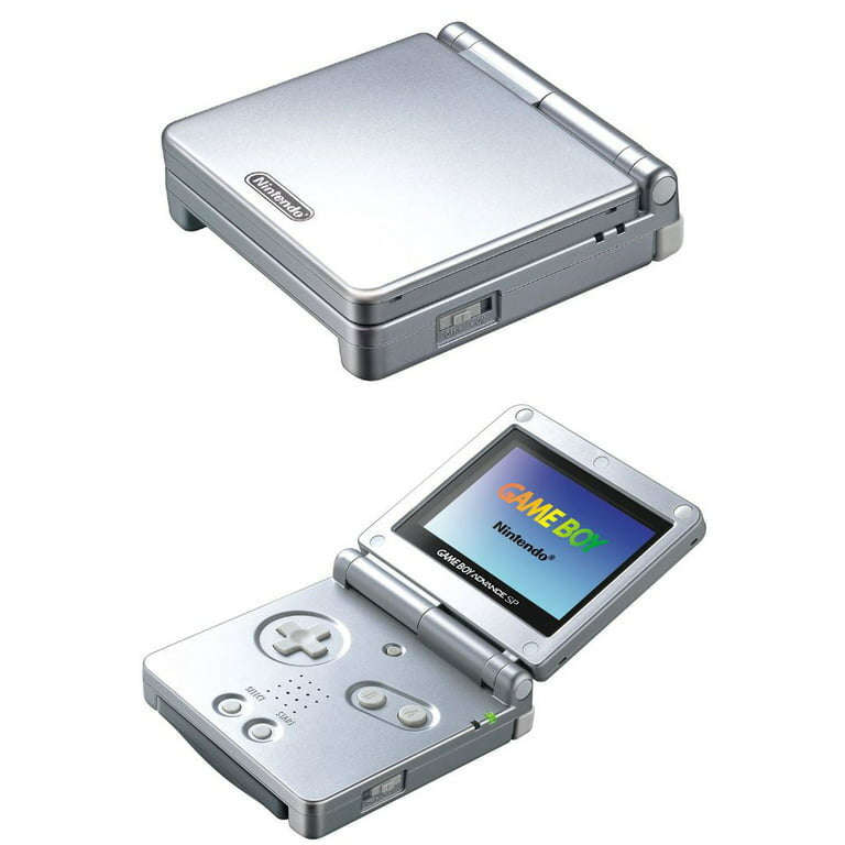 Original Nintendo Game Boy Advance SP Platinum Silver Edition - Portable Gaming Console for Kids & Adults - Perfect for Travel, Commuting & Retro Gaming
