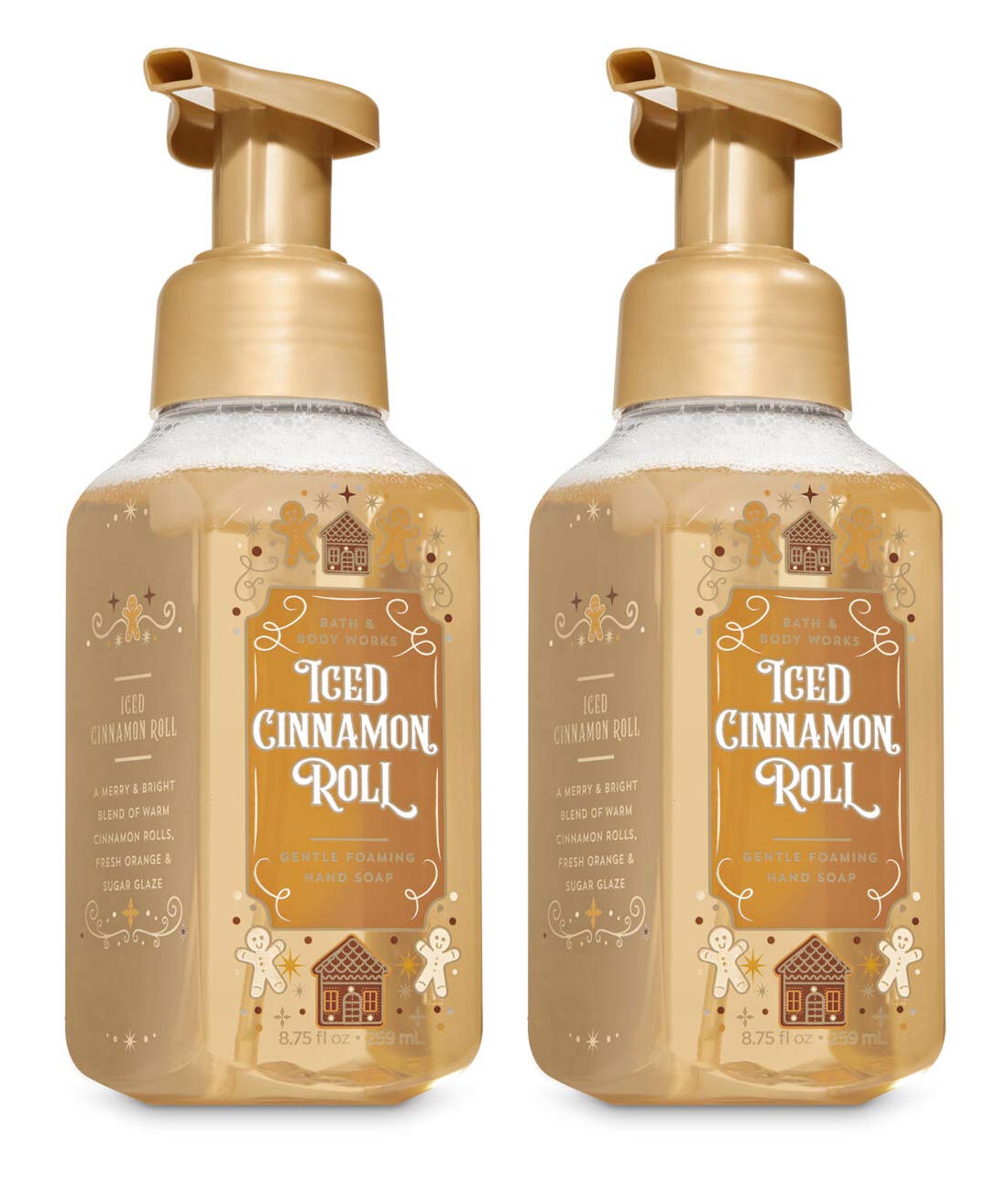Bath and Body Works Iced Cinnamon Rolls Foaming Hand Soap - 2 Pack (8.75 oz Each) - Moisturizing & Gentle for Daily Hand Washing at Home or Office