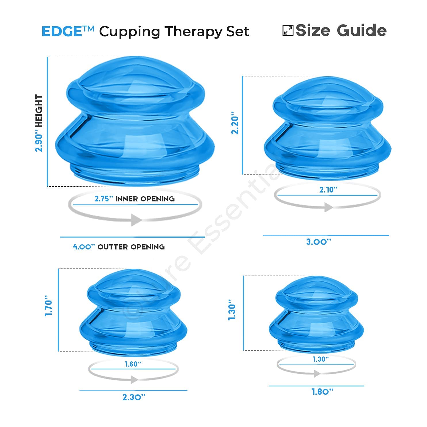 GLAM & EDGE Cupping Therapy Set Bundle - Professional Face and Body Cupping Kit for Skin Rejuvenation, Anti-Aging & Relaxation | Perfect for Home Spa, Facial Massage & Body Wellness Routine
