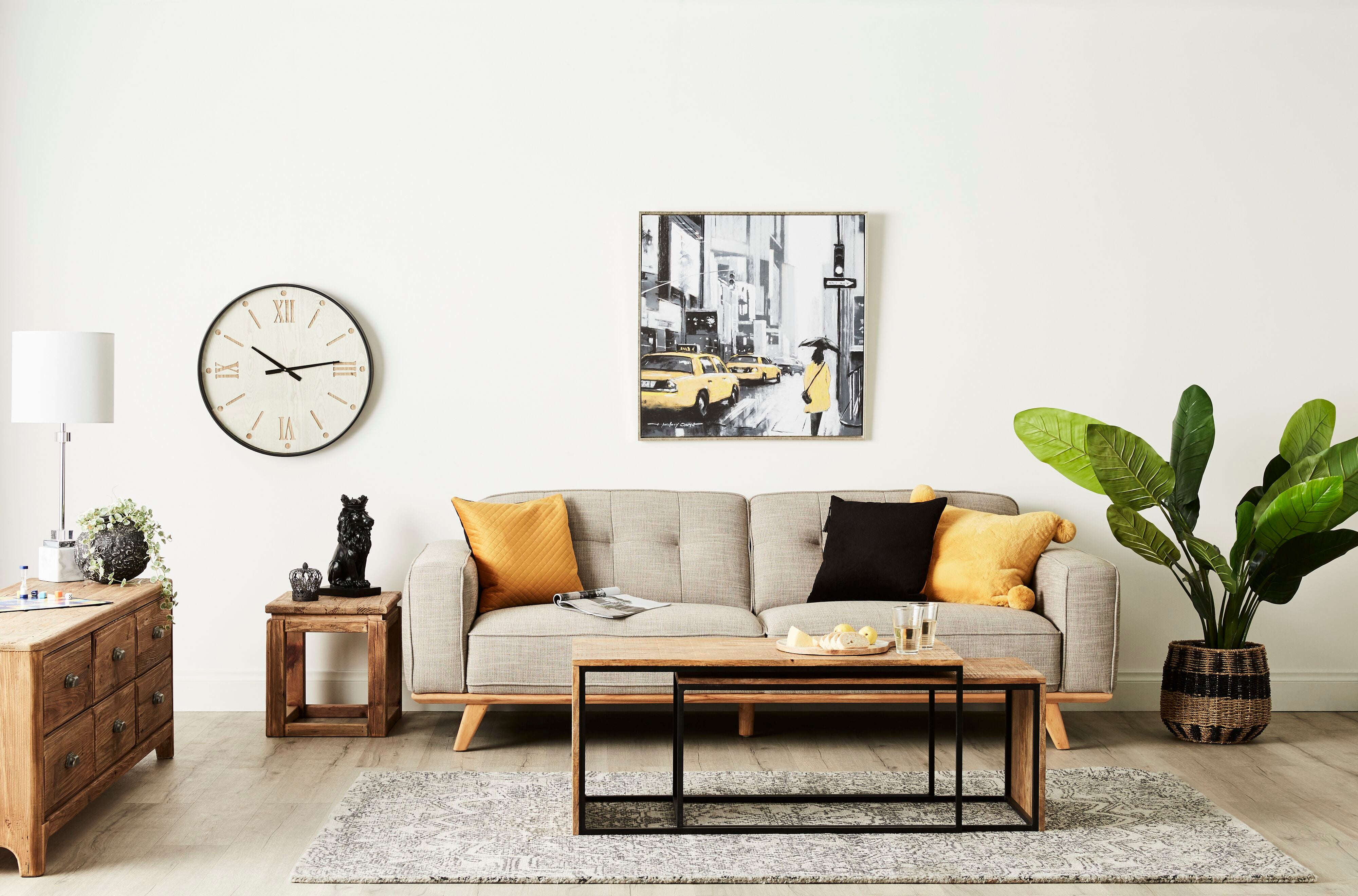 BeyondTime 60cm Natural Face Roman Clock - Vintage Wall Clock for Home, Office & Living Room Decor | Perfect for Classic & Modern Interiors