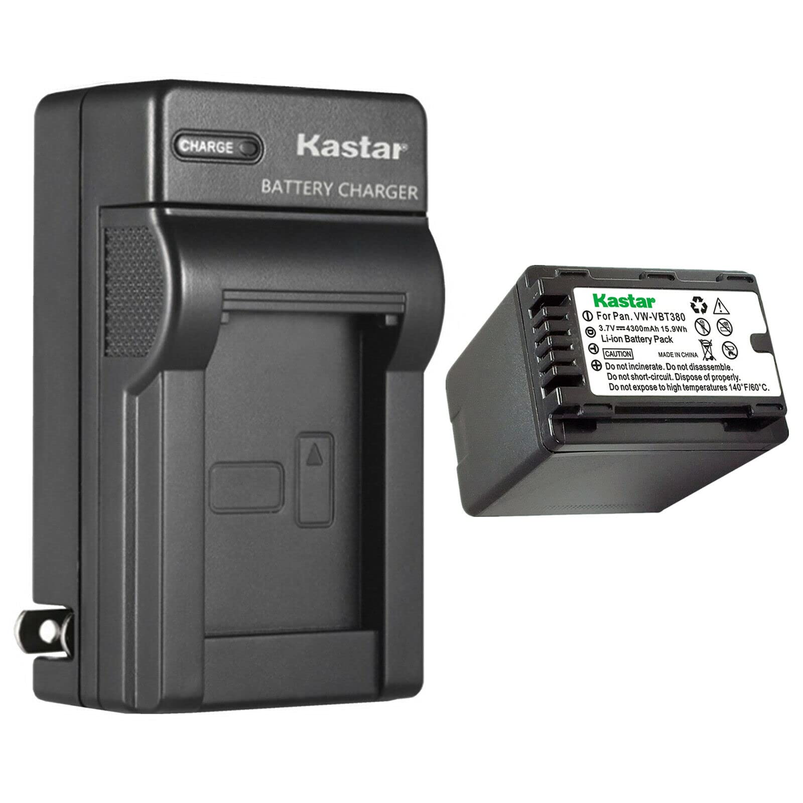 Kastar Replacement Battery and AC Wall Charger Compatible with Panasonic HC-W580K, HC-W850, HC-W870M, HC-V785K Camcorders - Power Solution for Travel, Vlogging & Outdoor Filming