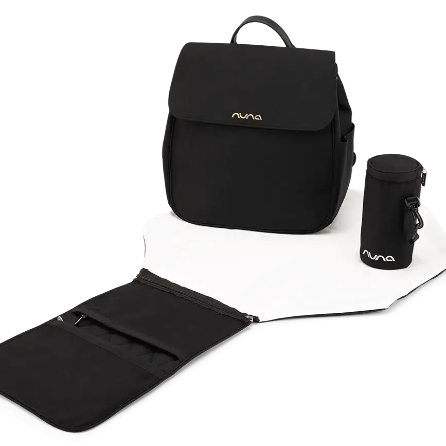 Nuna Premium Diaper Bag in Caviar - Stylish & Spacious Baby Essentials Organizer for Moms - Perfect for Travel, Daycare & On-the-Go Parenting