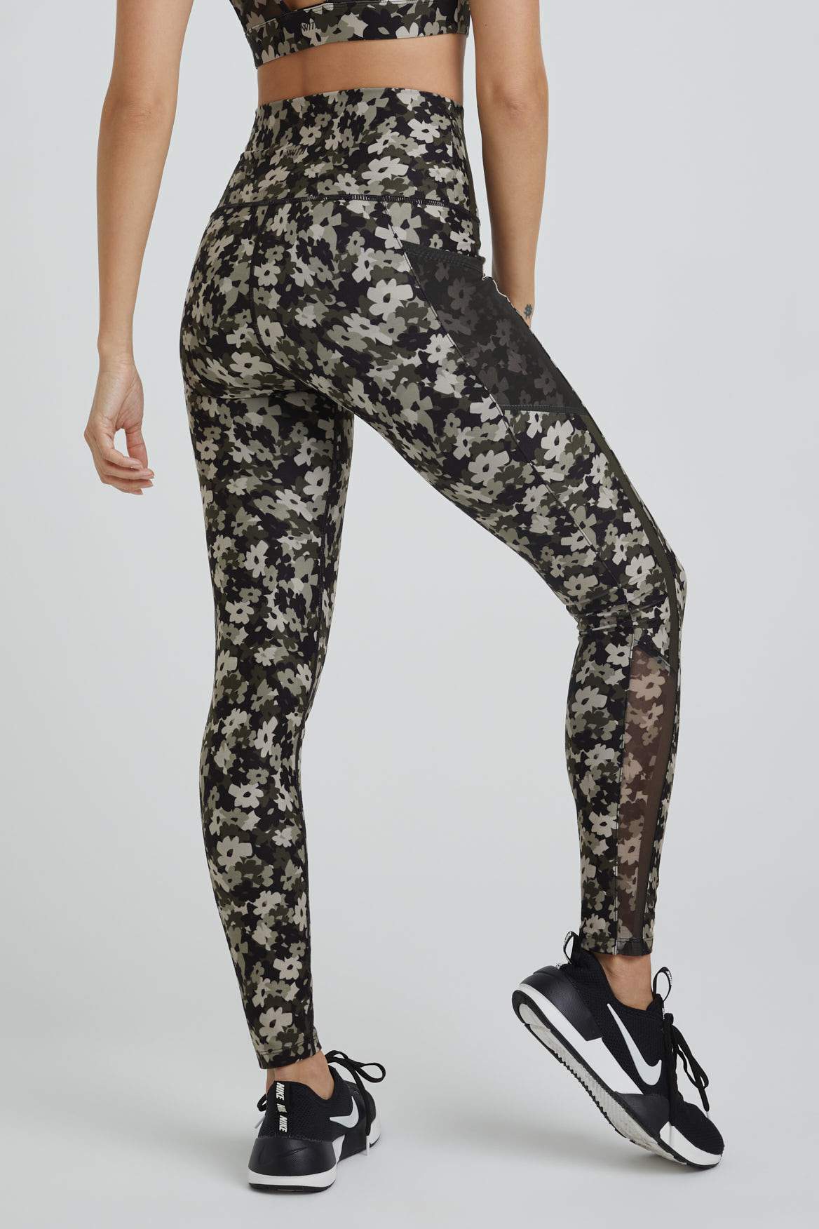 Nala High-Waisted Leggings for Women - Soft & Stretchy Yoga Pants in Botanical Olive Green - Perfect for Workouts, Running & Lounge Wear