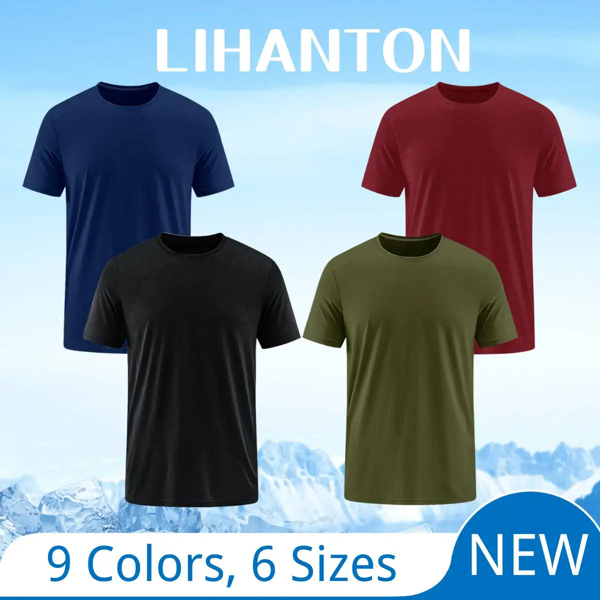 4 Pack Men's Quick Dry Athletic T-Shirts - Moisture Wicking Workout Shirts for Running, Gym & Sports - Lightweight & Breathable Activewear