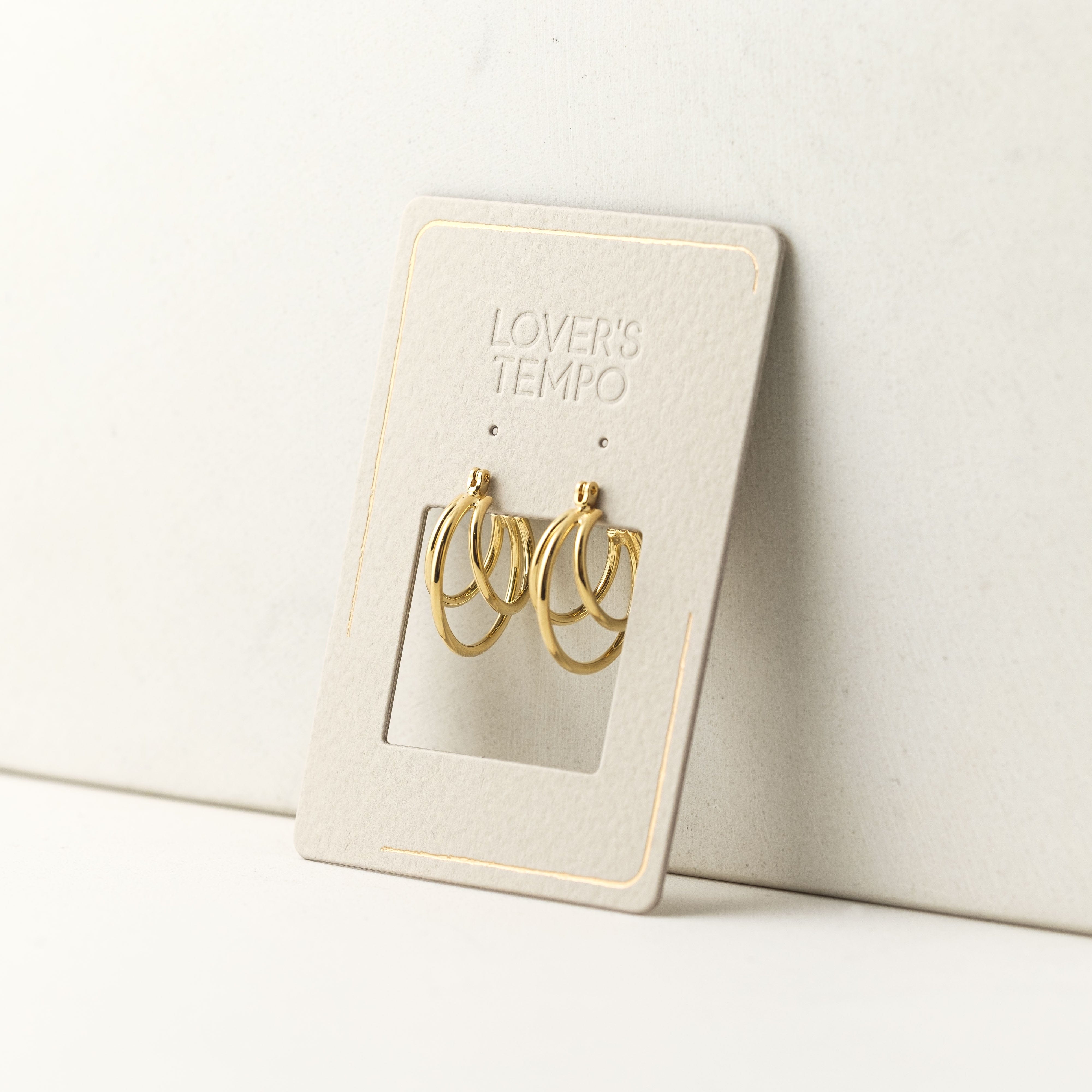 Portia Hoop Earrings for Women - 14K Gold Plated Stainless Steel Dangle Hoops - Trendy Minimalist Jewelry for Everyday Wear & Special Occasions