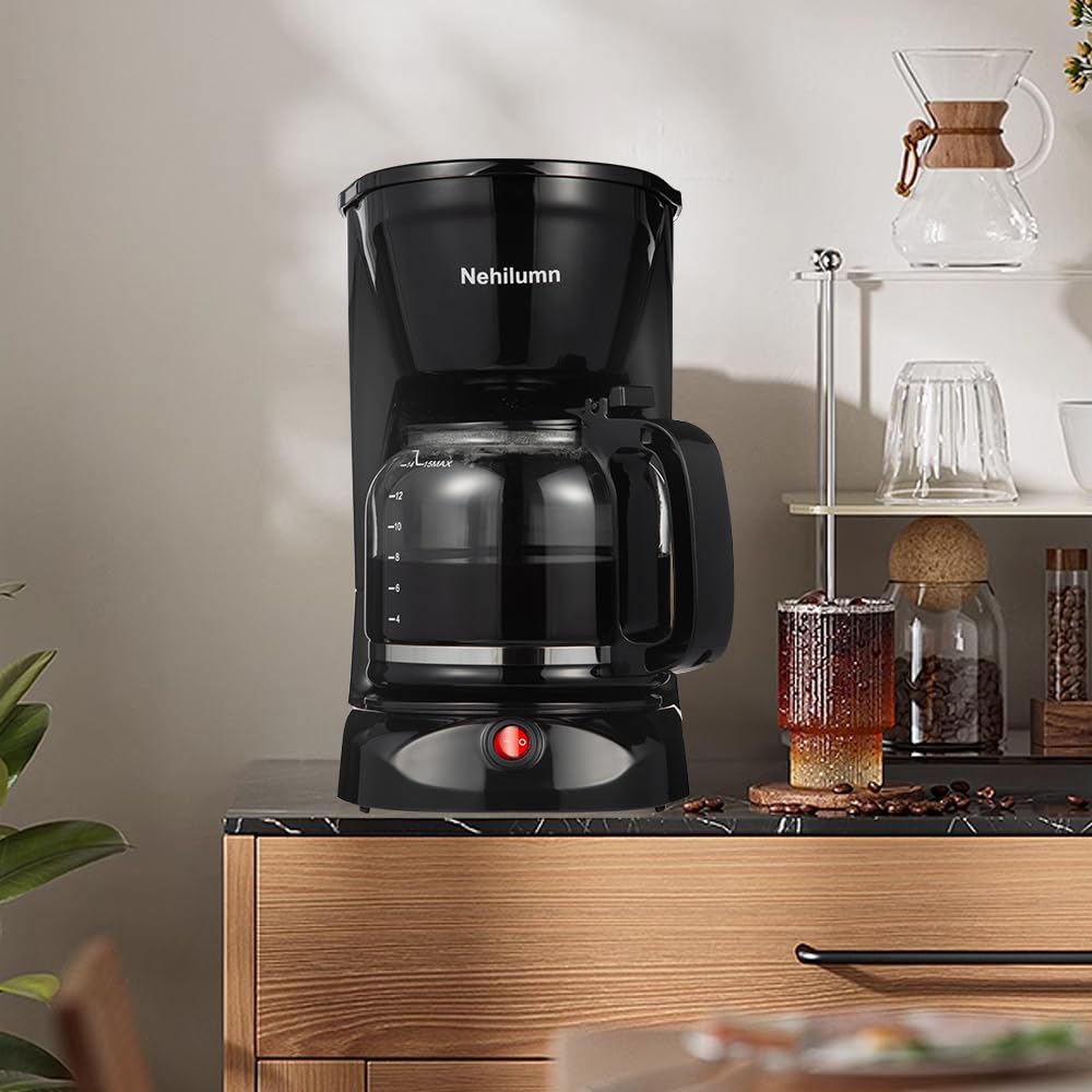 12 Cup Drip Coffee Maker with 1.8L Glass Carafe - Perfect for Home & Office