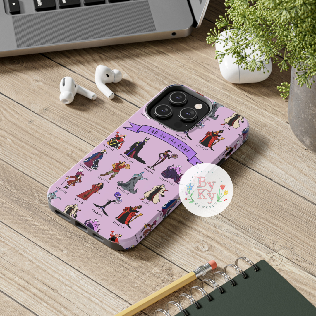 Bad to the Bone Villains Tough Phone Cases - Durable Protective Cover for iPhone & Samsung (Use for Work, Gym, Outdoor Adventures)