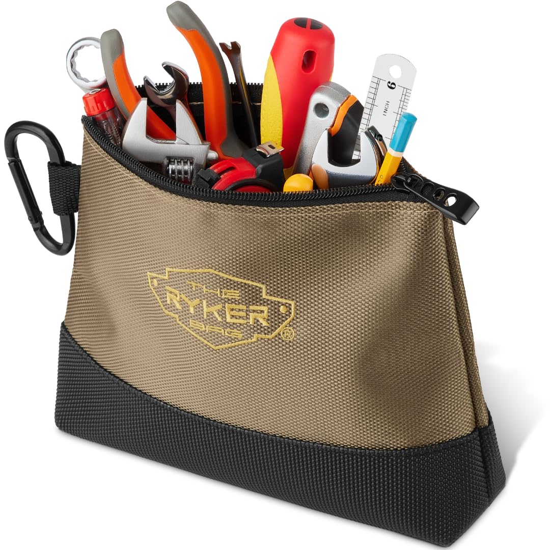 Durable Ryker Canvas Tool Bag with Zipper Pouch - Perfect for Organizing Tools, DIY Projects, and Outdoor Adventures