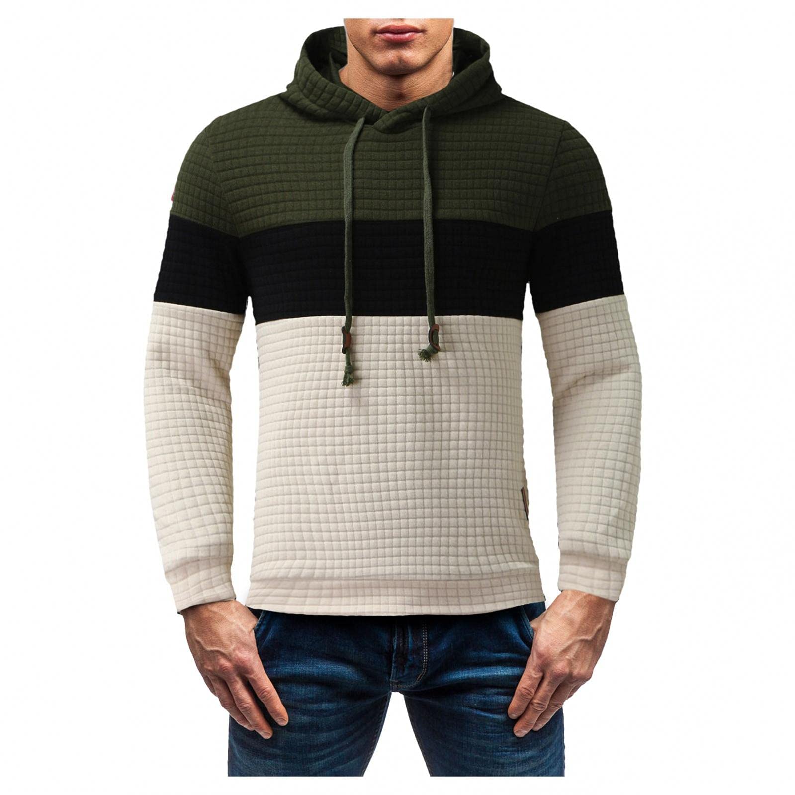 Men's Athletic Hoodies - Casual Pullover Hooded Sweatshirt with Drawstring & Pocket - Long Sleeve Workout Tops for Gym, Running & Outdoor Activities