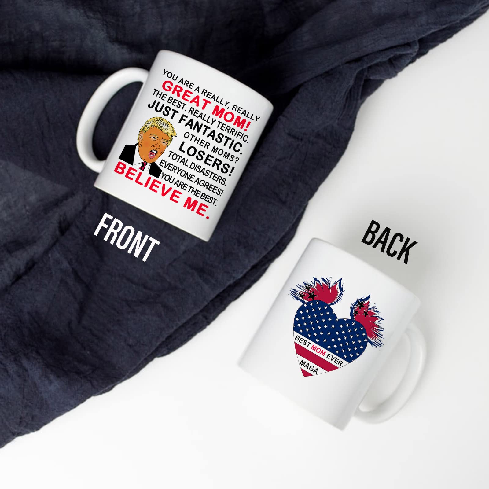 Funny Mom Coffee Mug - 11 Oz Novelty Gift for Mother's Day, Birthday & Christmas - Great Mom Gag Gift from Daughter/Son/Husband - Perfect for Morning Coffee & Prank Surprises (MOM)