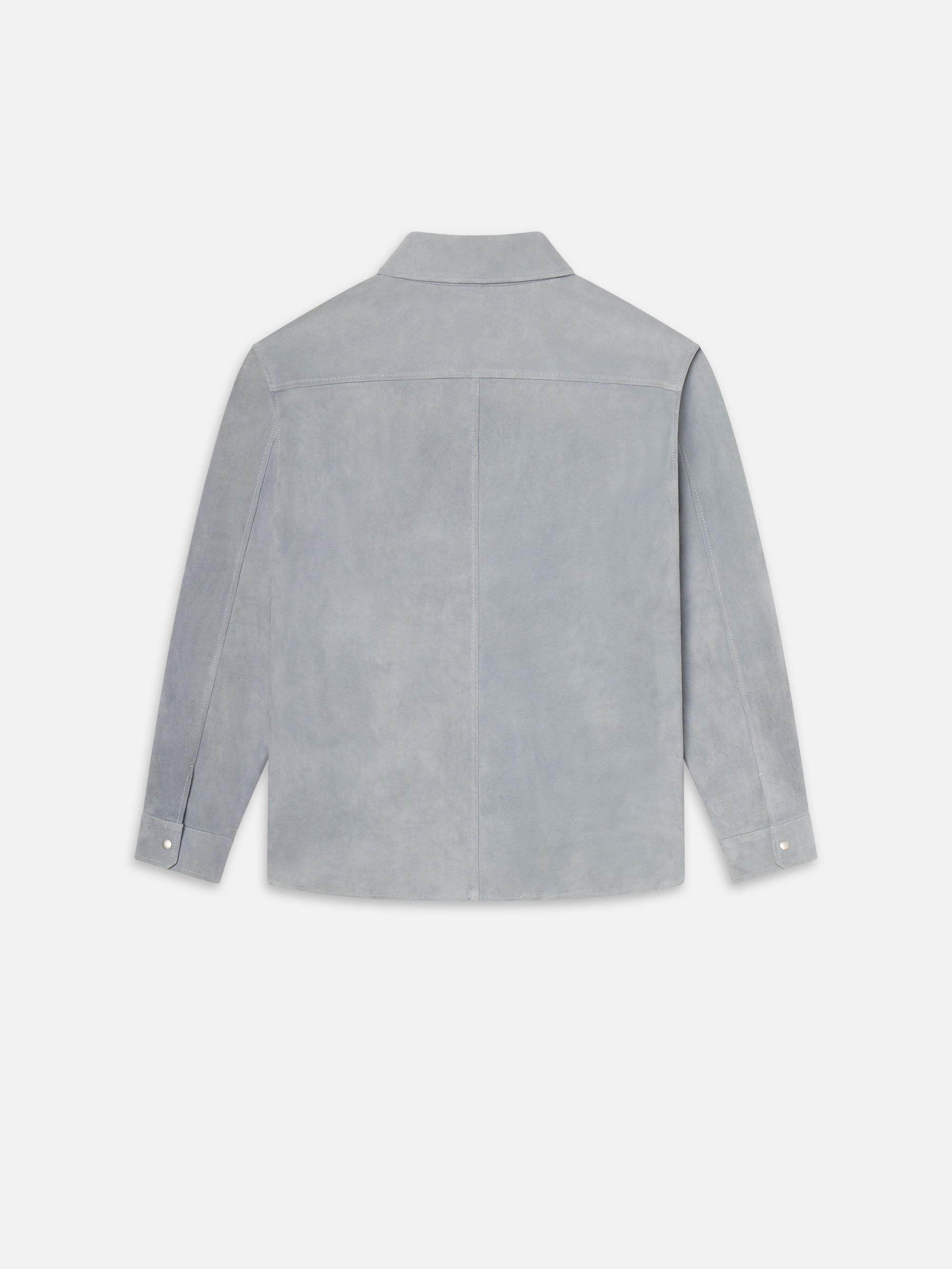 Stylish Smoky Blue Suede Shirt for Men & Women | Comfortable Casual Wear for Outdoors, Dates & Office