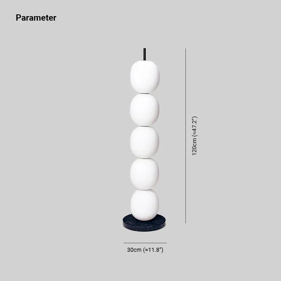 Modern White Multi-Ball Stacked Floor Lamp - Stylish LED Lighting for Living Room, Bedroom & Office Decor