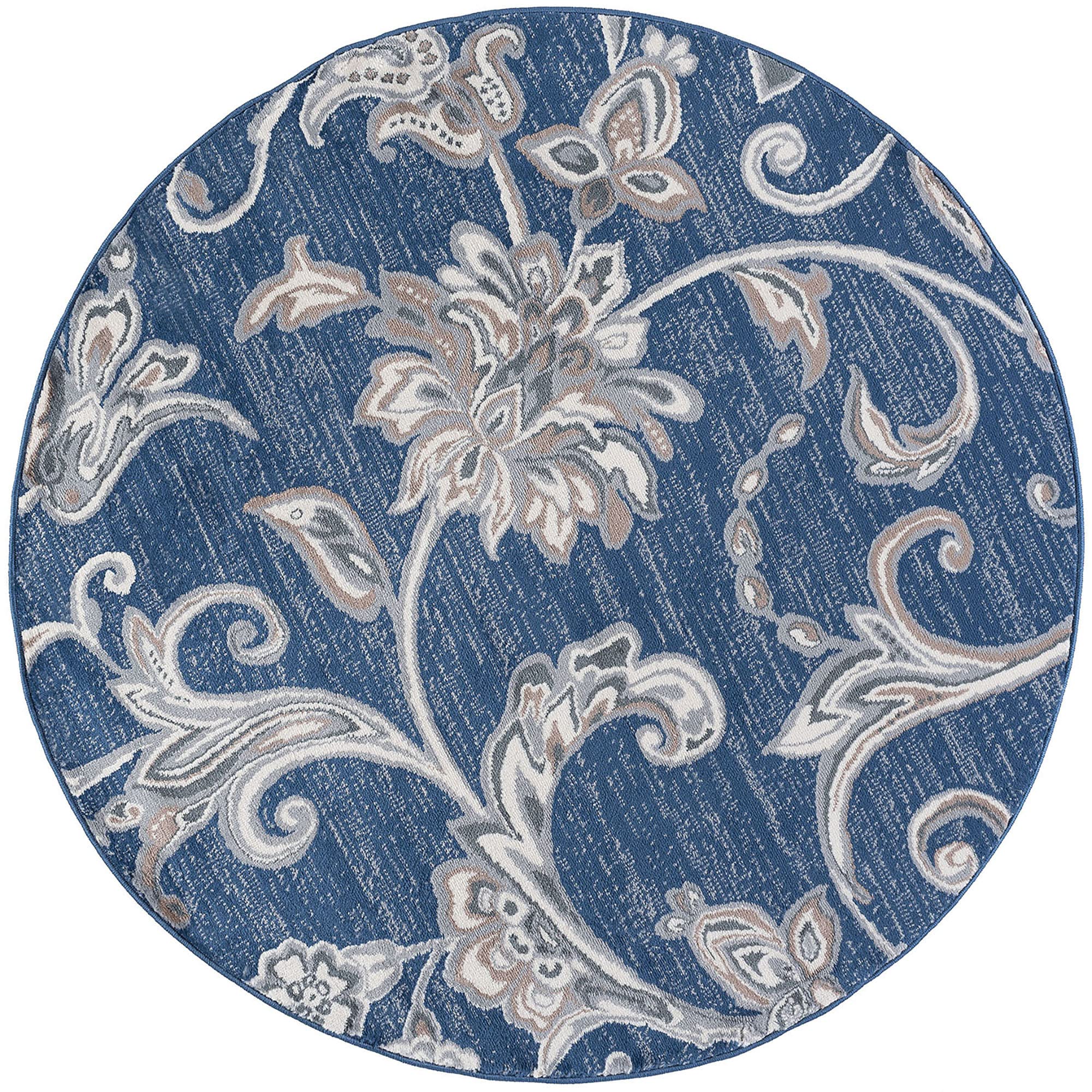 Navy Blue 6ft Round Modern Area Rug - Soft Indoor Carpet for Living Room, Bedroom, Dining Room, Kitchen & Entryway - Contemporary Home Decor - Perfect for Cozy Spaces & High-Traffic Areas