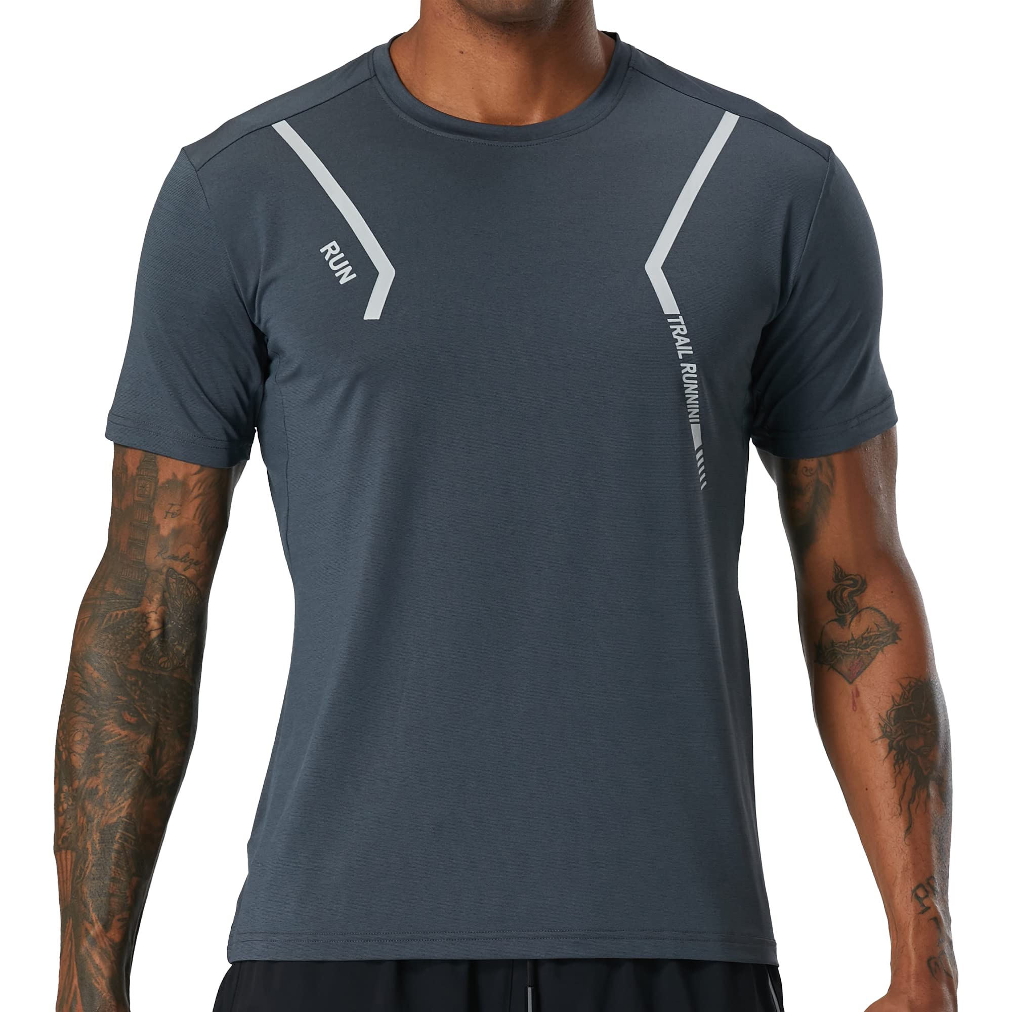 Best Men's Workout Shirts - Moisture Wicking Short Sleeve Crew Neck Dry Fit T-Shirts for Gym, Running & Sports | Breathable & Quick-Dry Activewear