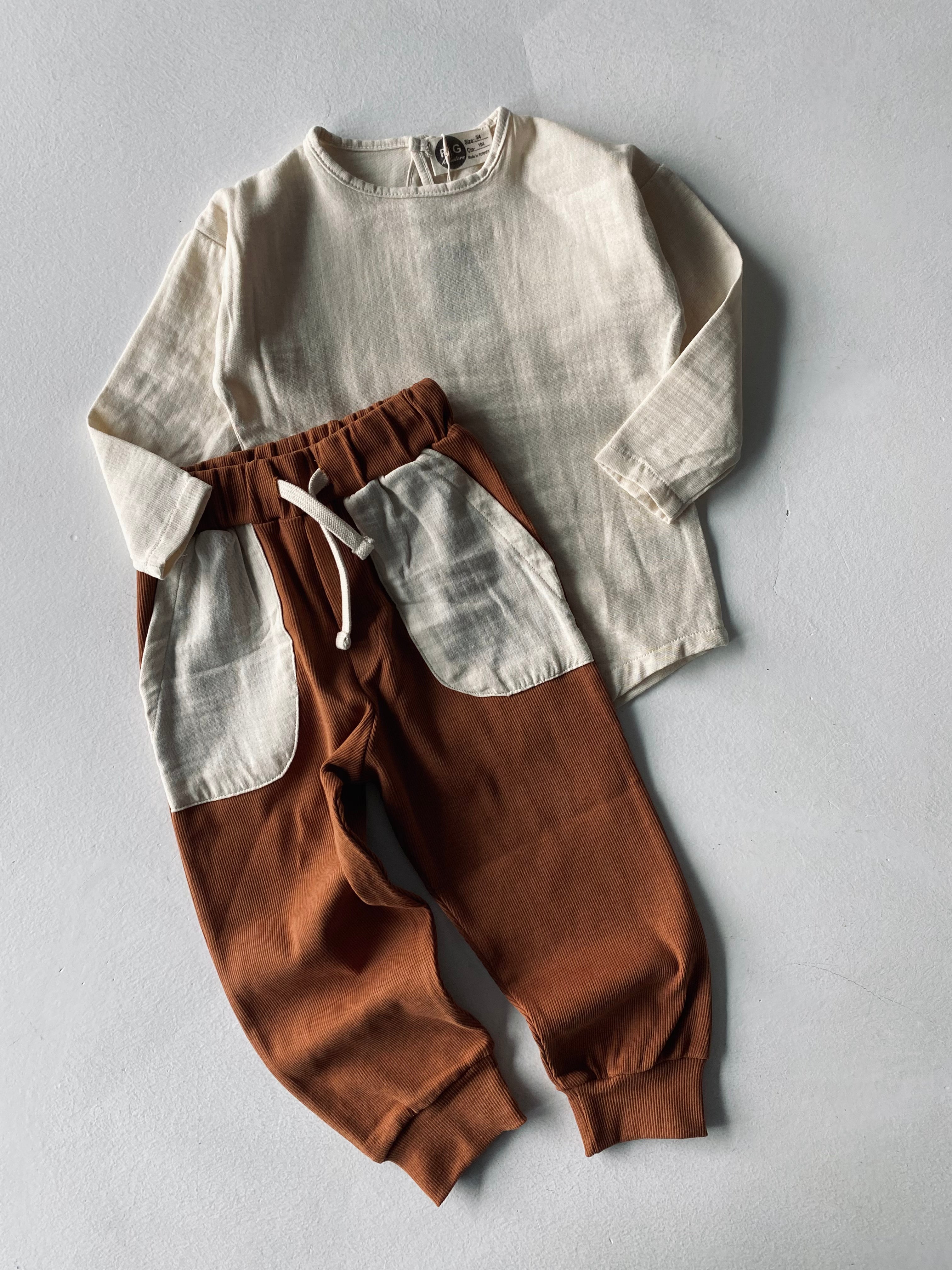 Premium Kids Muslin Top & Bottom Set for Ages 3-9 | Soft Organic Cotton Pajamas | Comfortable Sleepwear for Boys & Girls | Perfect for Bedtime, Lounging & Travel