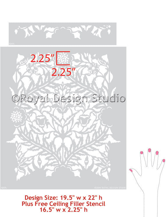 Decorative Mughal Trellis Moroccan Wall Stencil for DIY Home Decor, Wall Painting, and Interior Design Projects