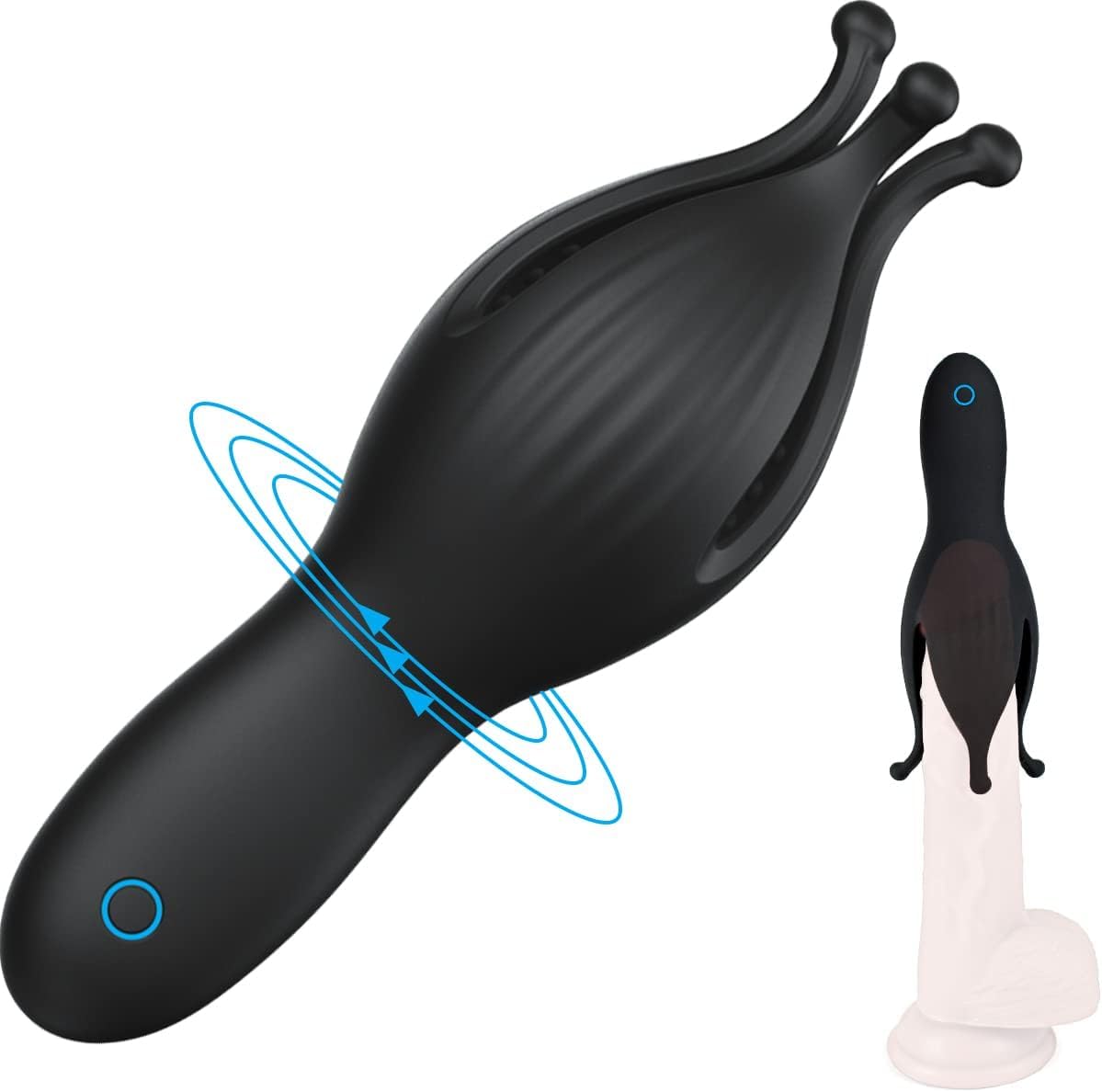 Luapoda Electric Male Masturbator Cup - Powerful 10 Vibration Modes Penis Stimulator for Men, Rechargeable Waterproof Pocket Pussy Sex Toy - Perfect for Solo Play, Couples Fun & Discreet Storage