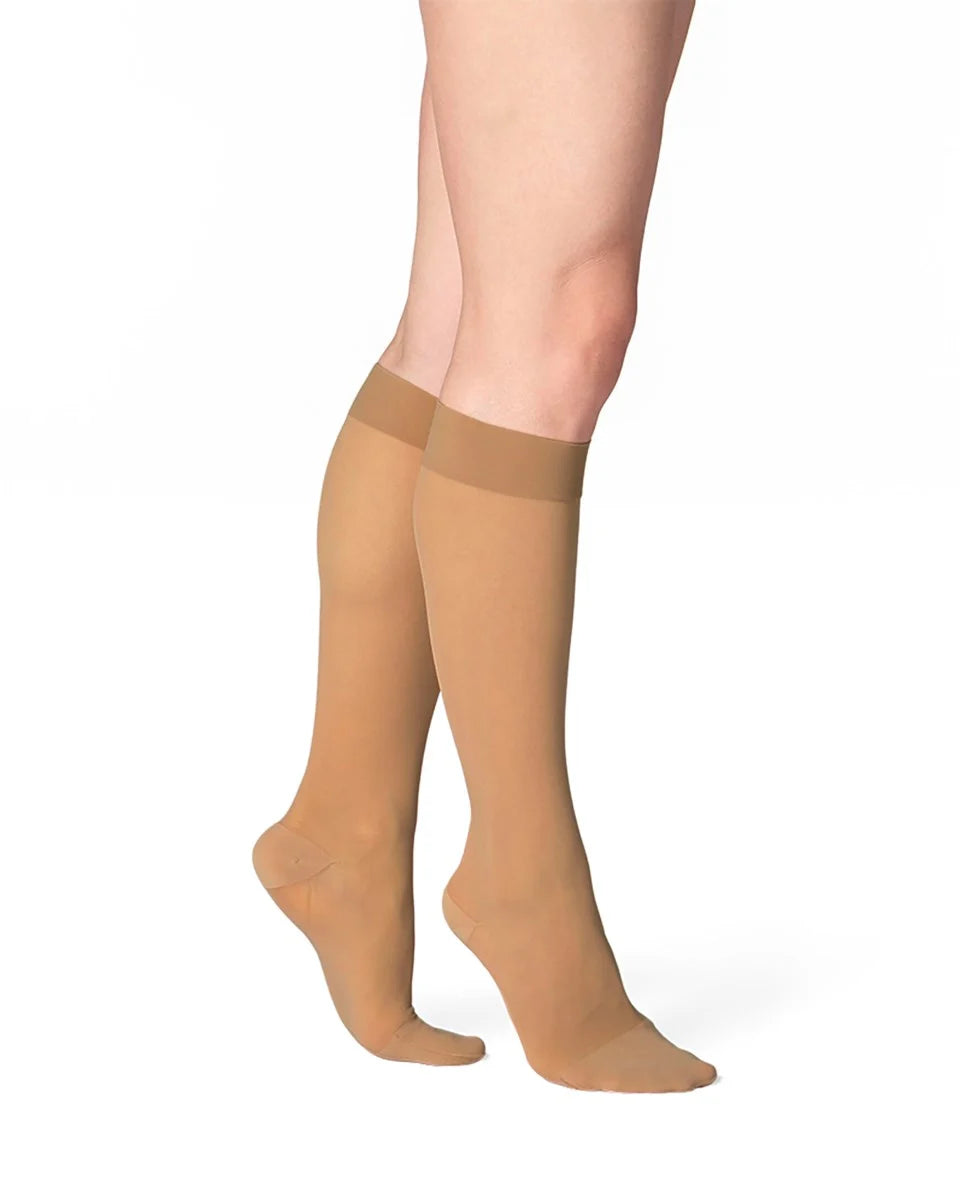 Sigvaris Sheer Calf 15-20 mmHg Women's Closed Toe Compression Stockings for Circulation & Varicose Veins Relief - Perfect for Nurses, Travel & Daily Wear