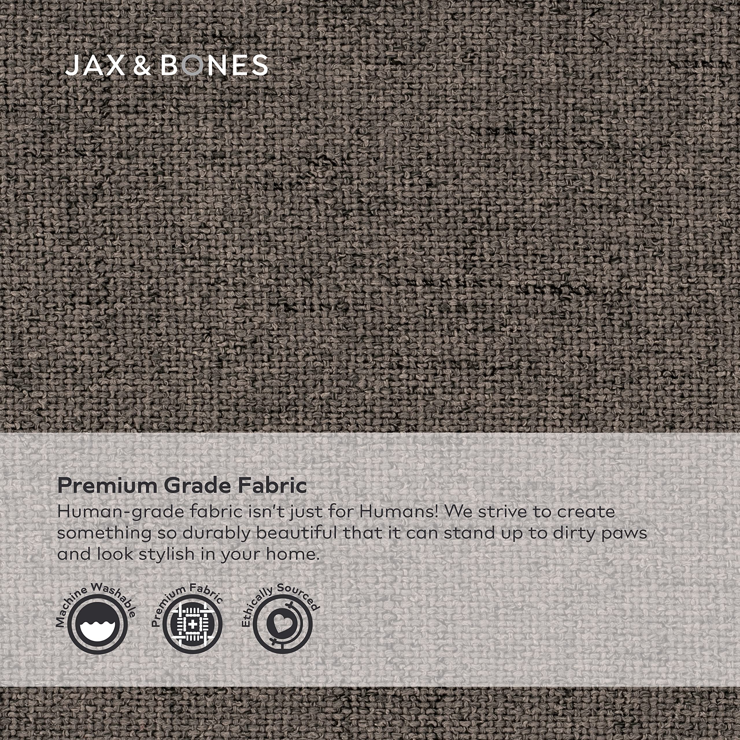 Jax & Bones Dog Crate Cover & Pad Set - Premium Kennel Cover with Soft Liner & Cushioned Bed - Large Size in Lark Graphite - Made in USA - Perfect for Comfortable Crating, Travel & Home Use