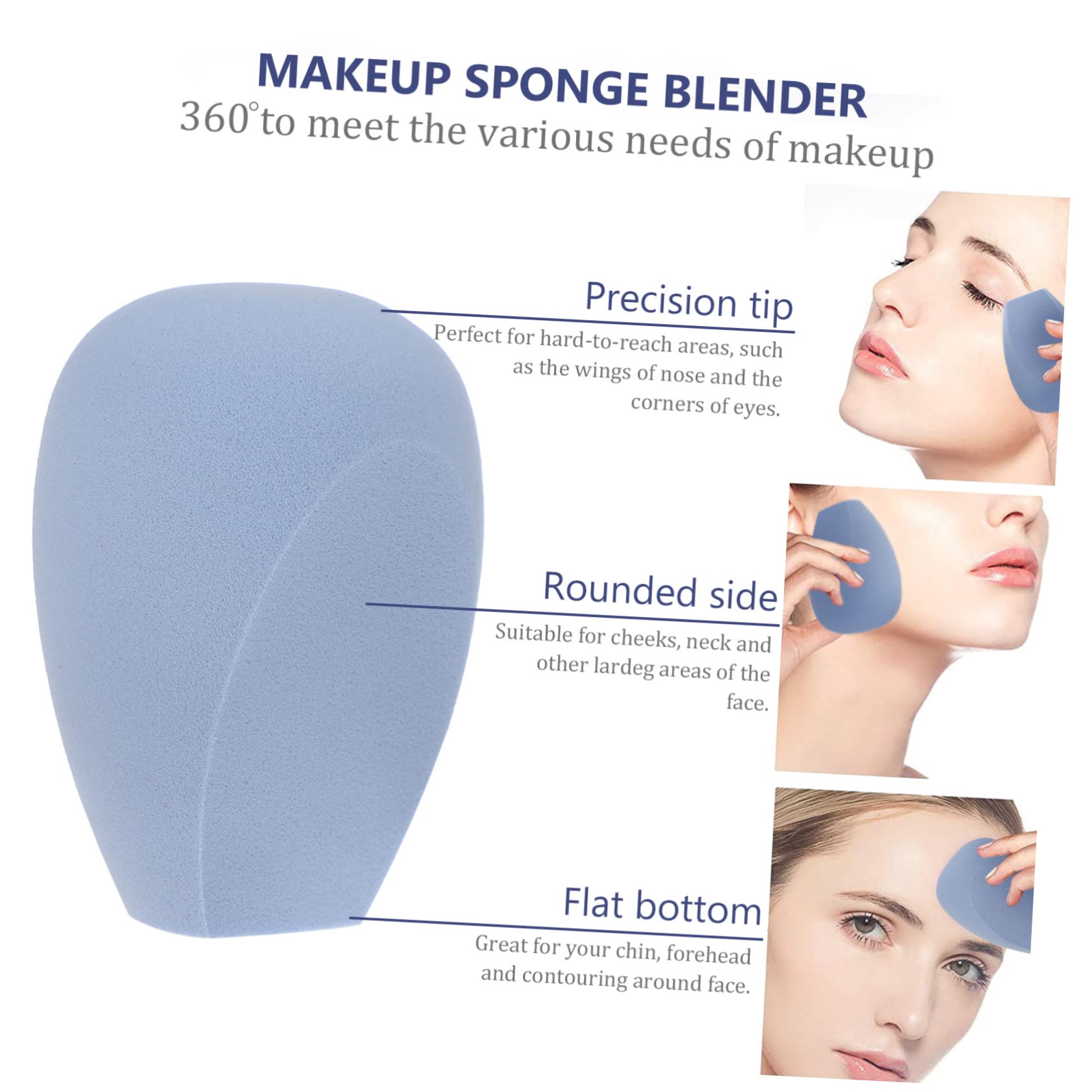 Minkissy 3-Pack Makeup Sponges - Soft Reusable Beauty Blender for Foundation, Concealer & Cream (Dry/Wet Use) - Perfect for Everyday Makeup, Birthday & Christmas Gifts