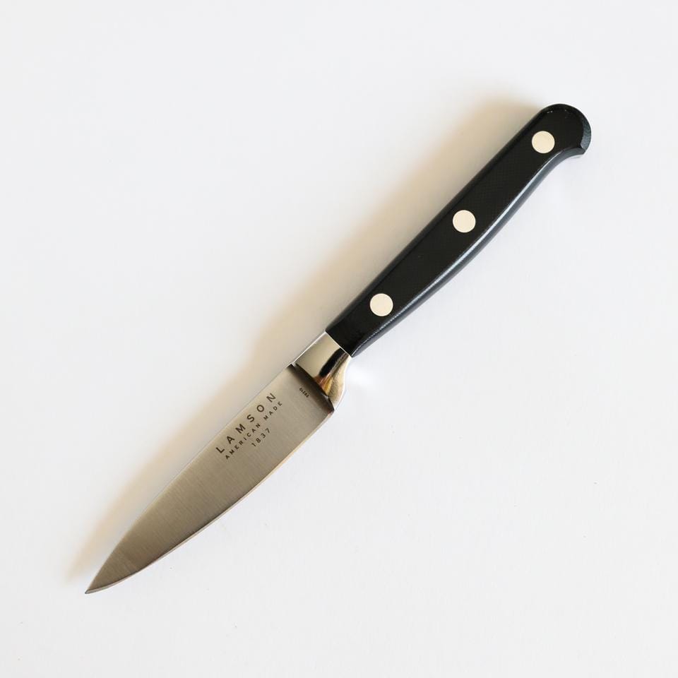 Lamson Midnight Paring Knife 3.5 Inch - Premium Stainless Steel Kitchen Knife for Peeling, Slicing & Precision Cutting - Perfect for Fruits, Vegetables & Small Food Prep