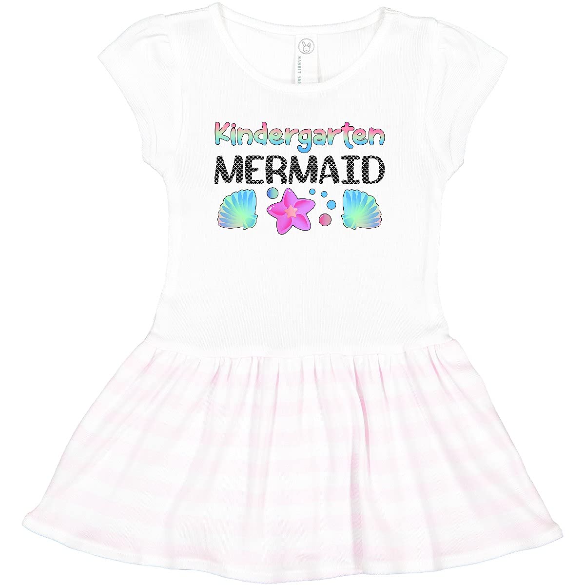 Inktastic Toddler Mermaid Watercolor Print Dress - Cute Kindergarten Outfit for Girls, Perfect for School, Parties & Playdates