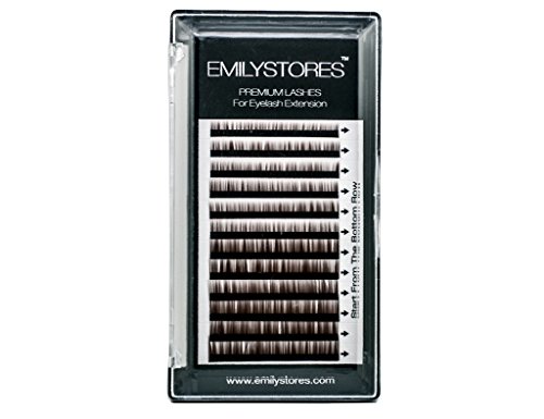 EMILYSTORES 0.10mm Brown Eyelash Extensions - Mixed Lengths 5/6/7/8mm - Natural Looking False Lashes for Everyday Wear & Special Occasions