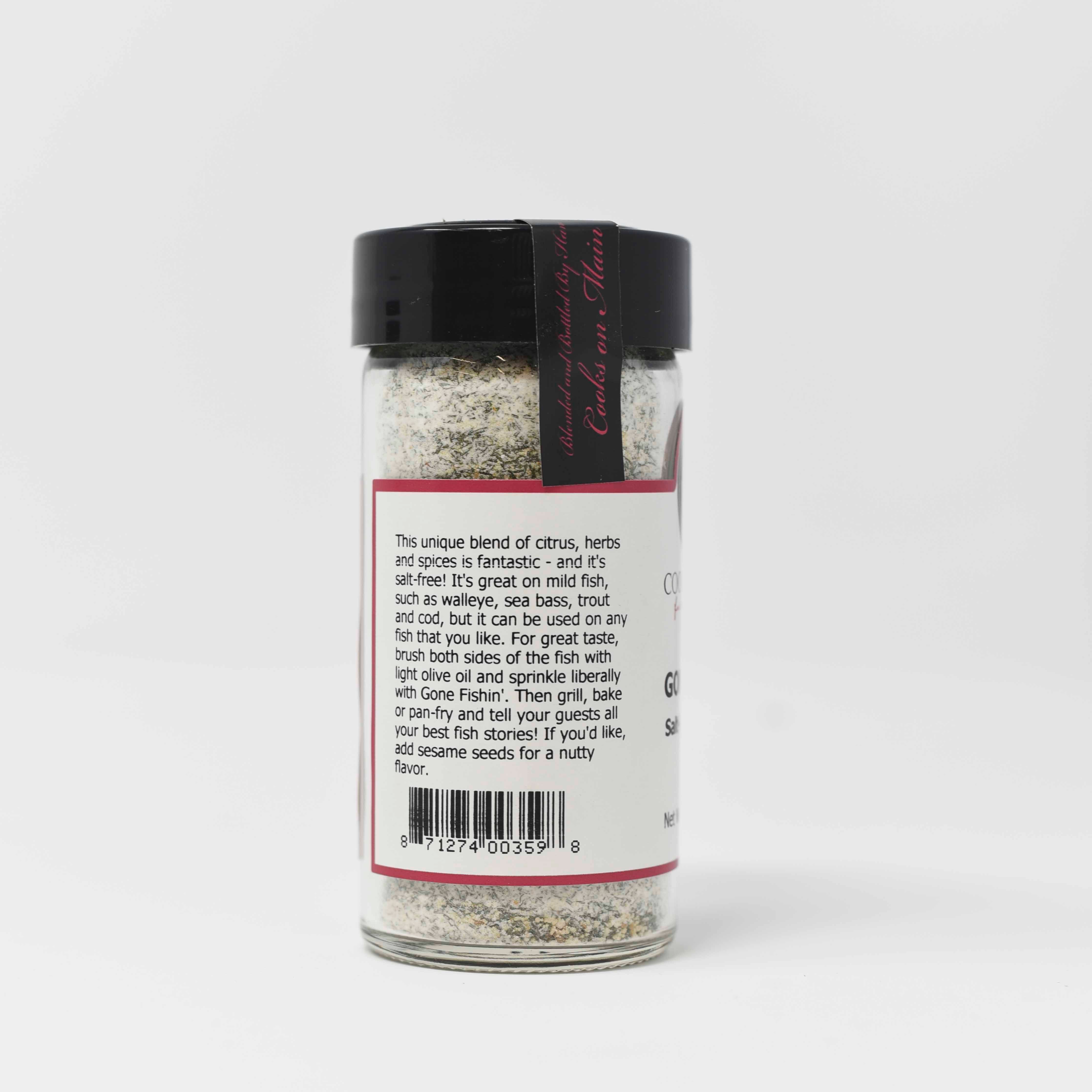 Gone Fishin' Salt Free Seasoning Blend - Healthy Low Sodium Spice Mix for Fish, Chicken & Vegetables | Perfect for Grilling, Baking & Keto Diet