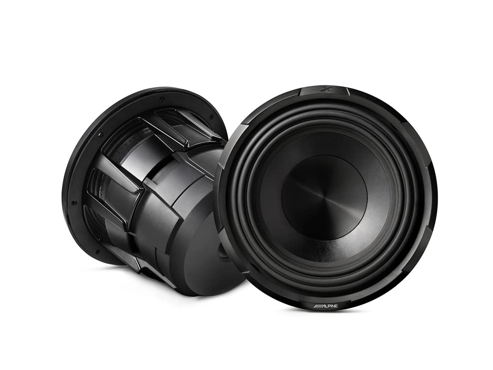 Alpine Electronics X-W10D4 2700W 10-Inch X-Series Car Subwoofer with Dual 4 Ohm Voice Coil - Powerful Bass for Car Audio Systems, Home Theaters & DJ Setups