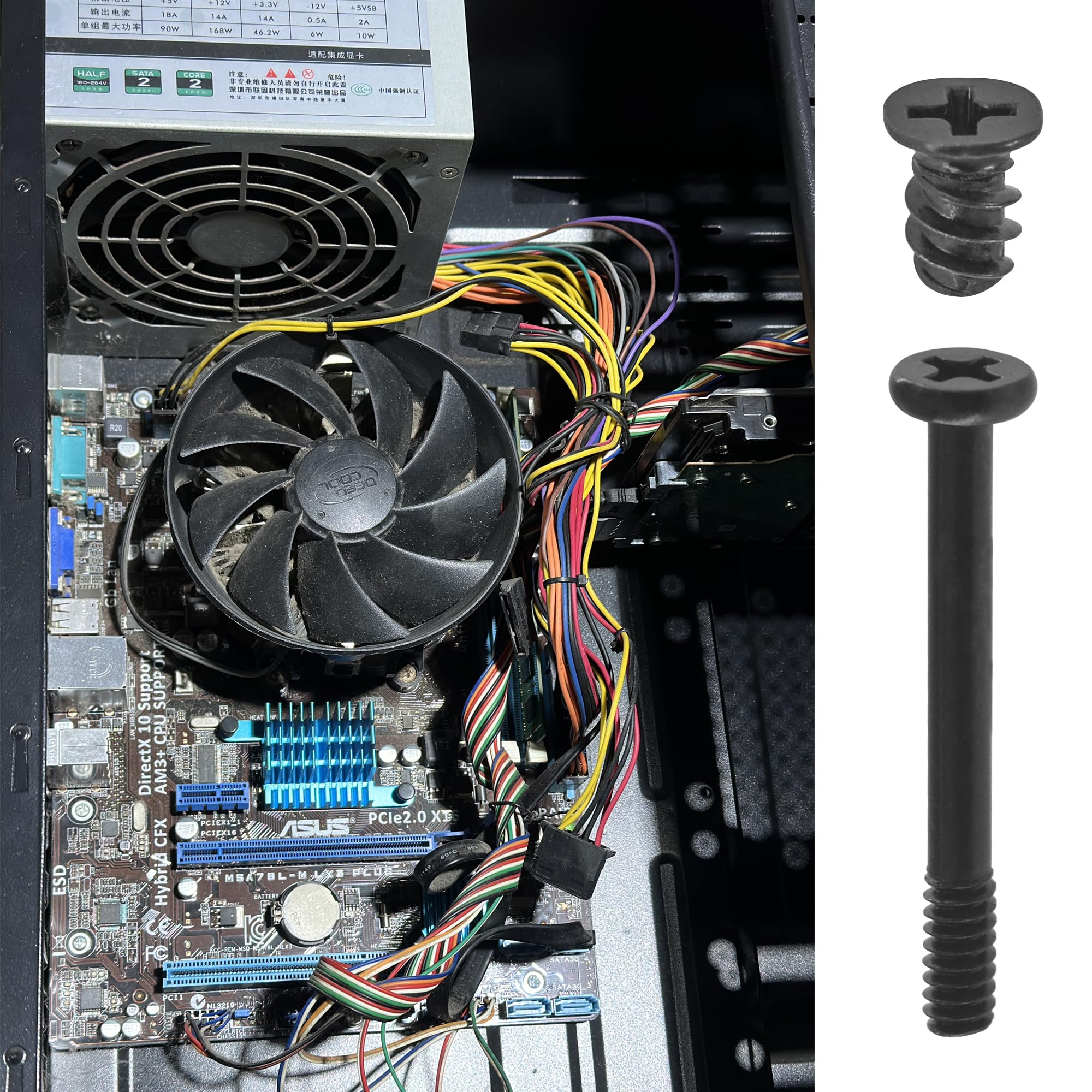80 PCS Computer Case Fan Screws Kit - Premium Radiator Fan Screws for PC Builds, Cooling Systems & Gaming Rigs - Durable Fasteners for Easy Installation